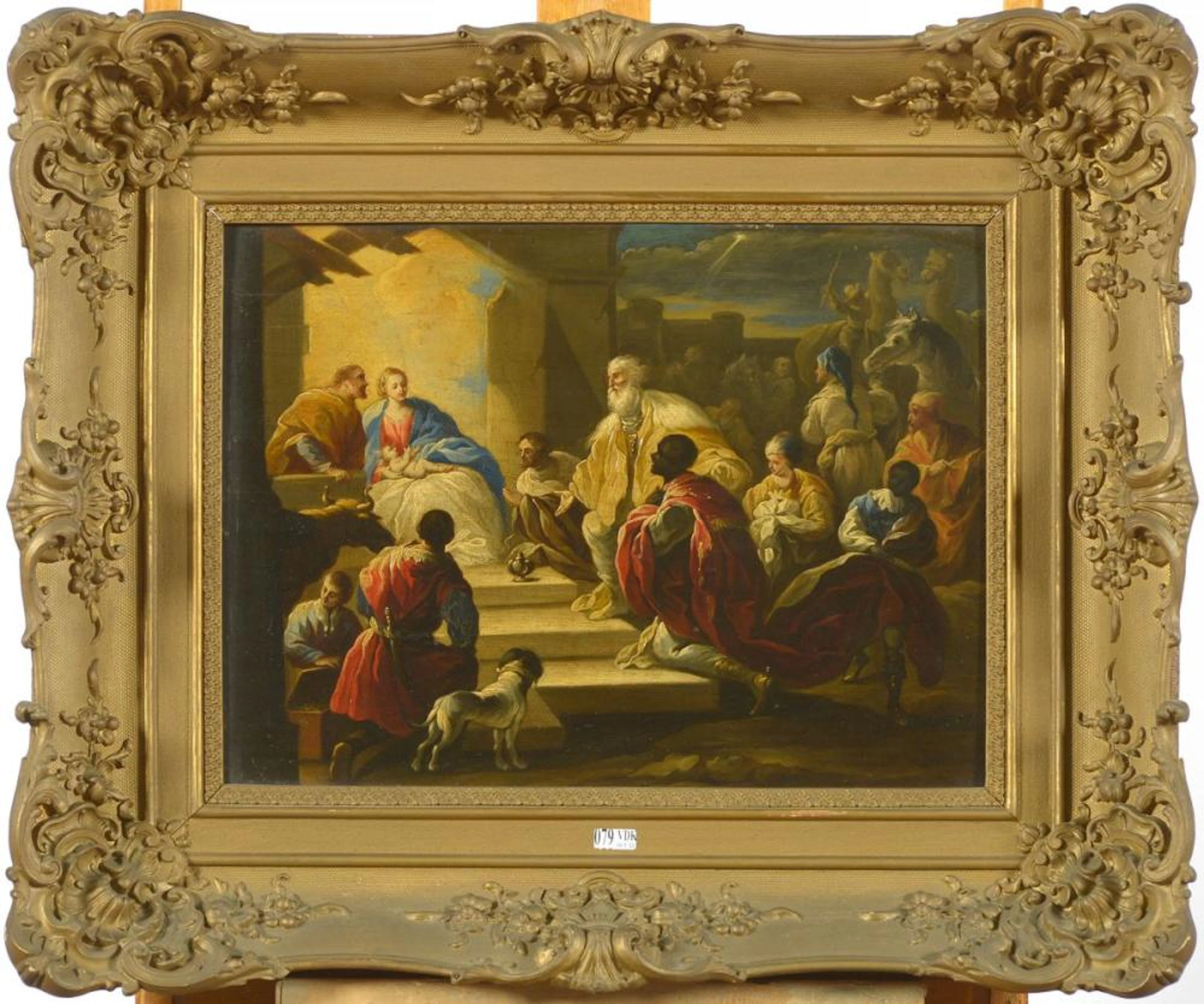 JORDAENS Jacob (1593 - 1678) Huile sur panneau de chêne "Adoration des Mage