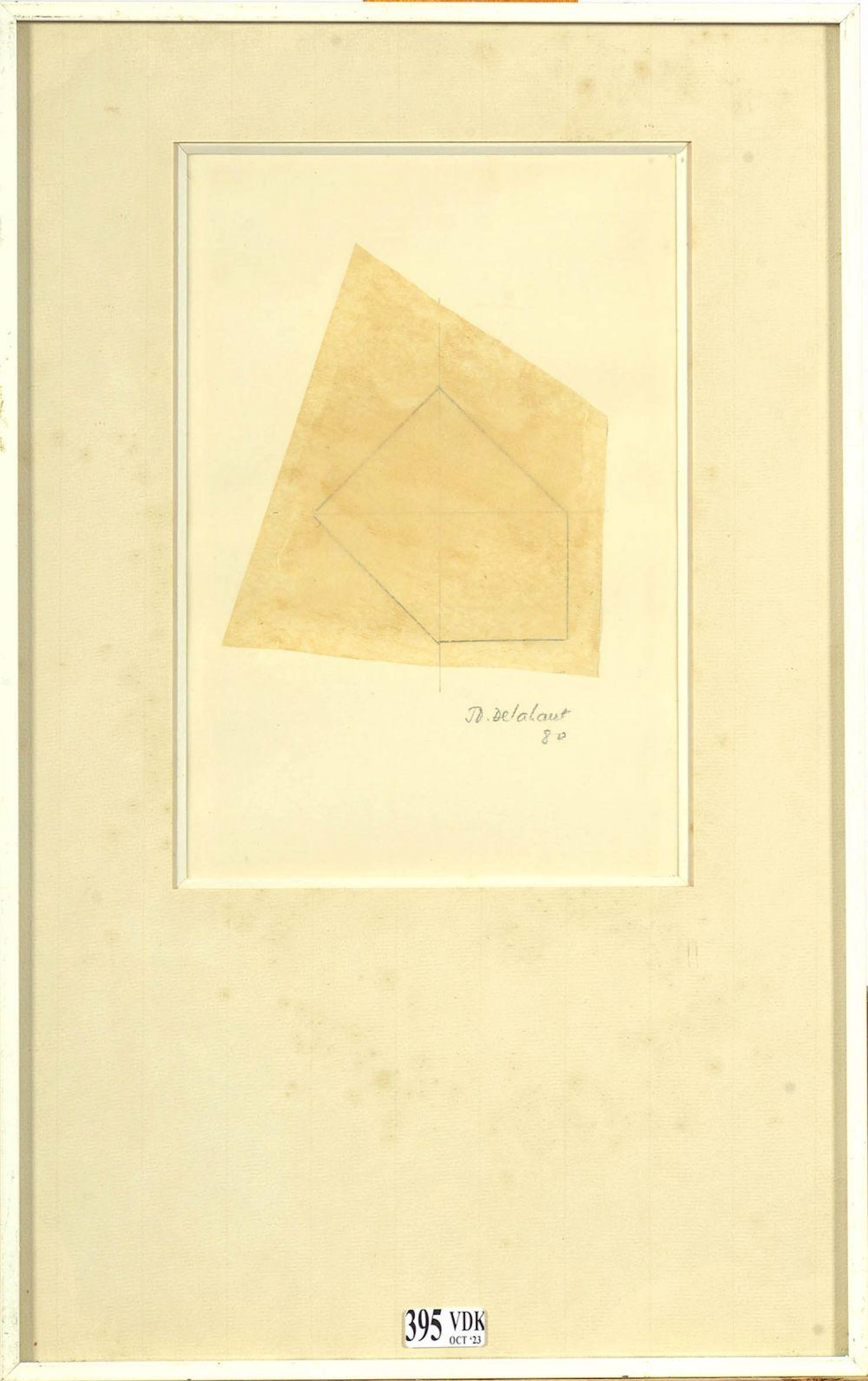 DELAHAUT Jo (1911 - 1992) "Forme géométrique" mine de plomb sur papier calq