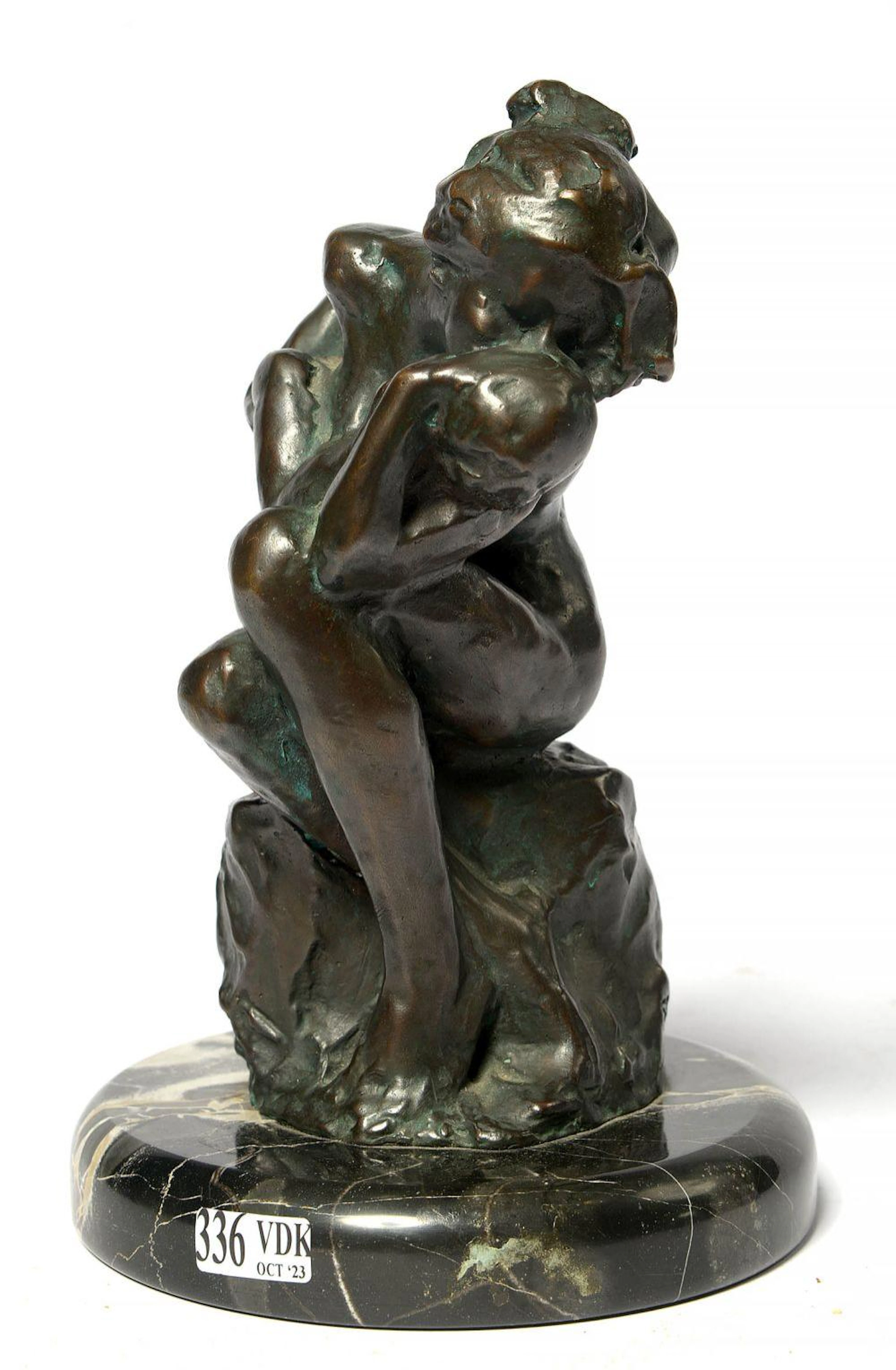 RODIN Auguste (1840 - 1917) "Mère tenant son enfant dans les bras" en bronz
