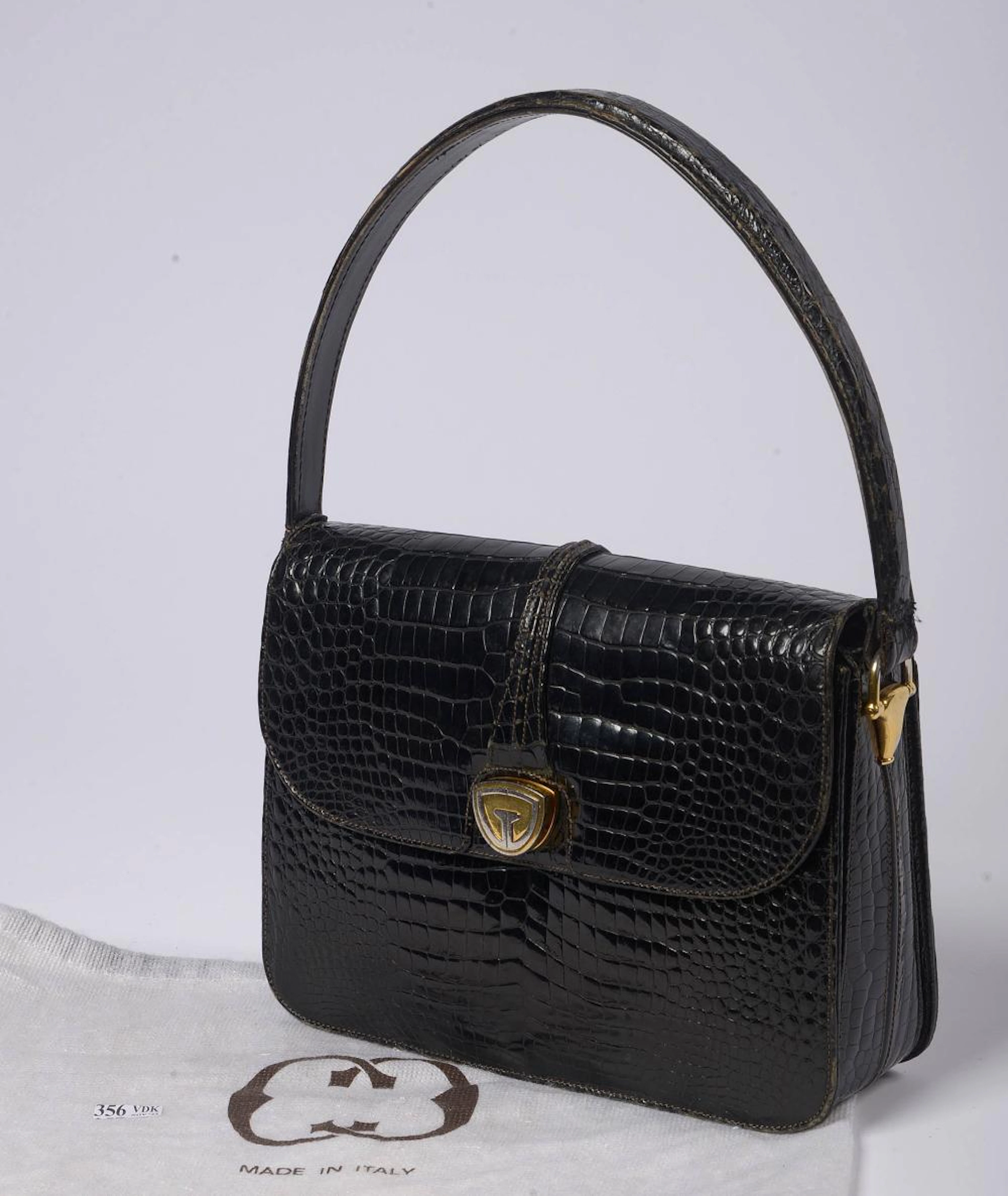 Vintage et Haute Couture Sac à main vintage de marque Gucci en cuir