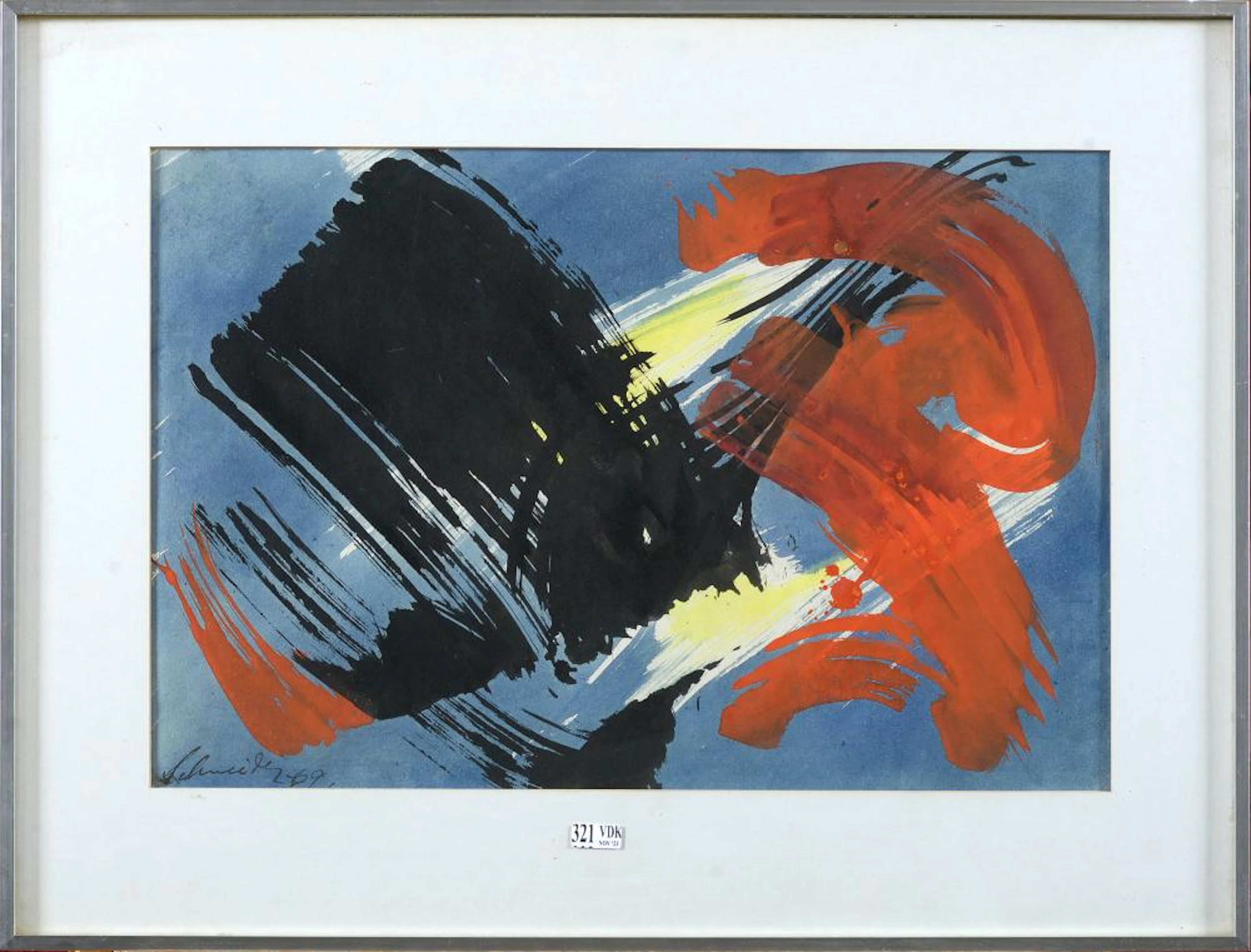 Gouaches SCHNEIDER Gérard (1896 - 1986) "Composition abstraite" goua