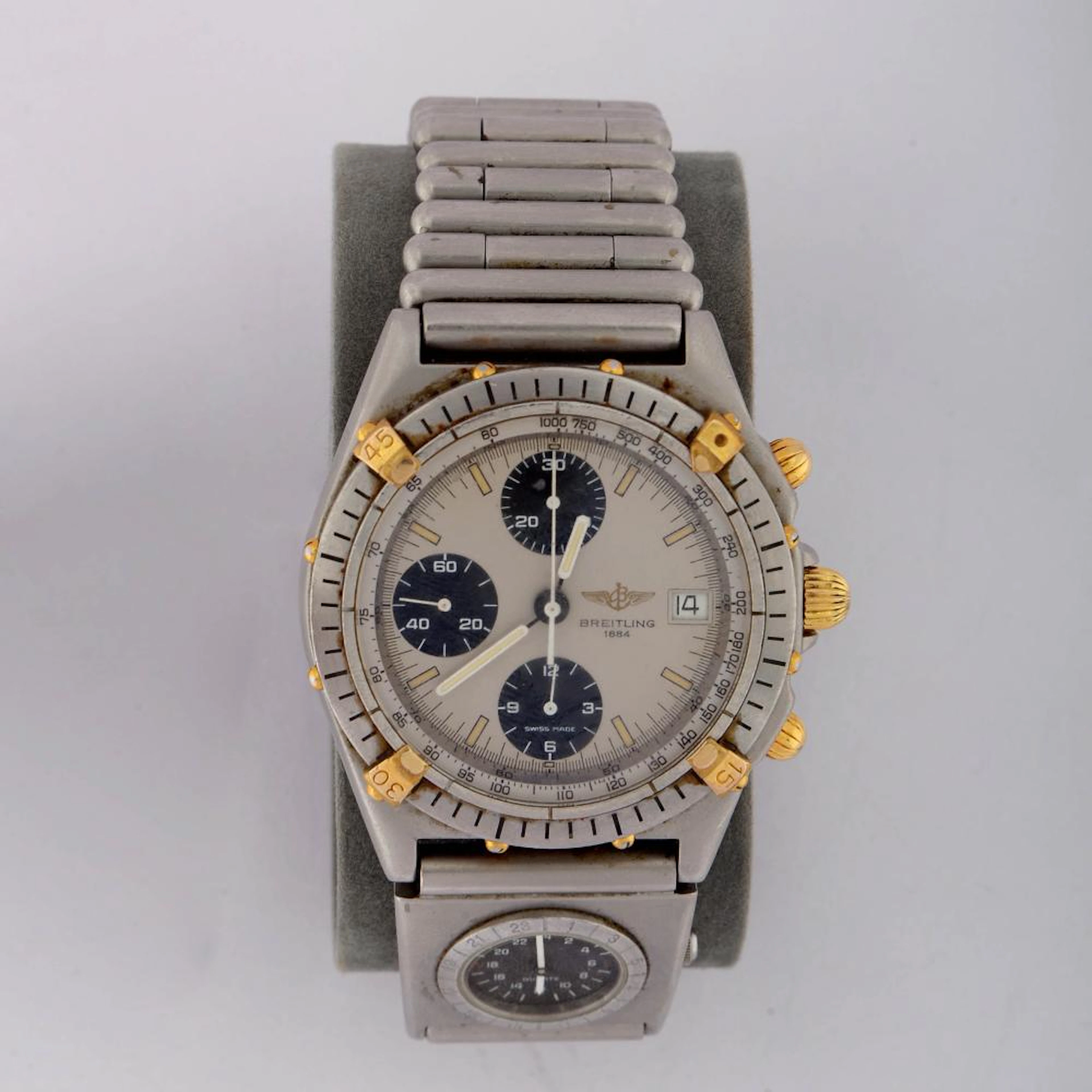 Horlogerie Montre pour homme de marque Breitling en acier et or jau
