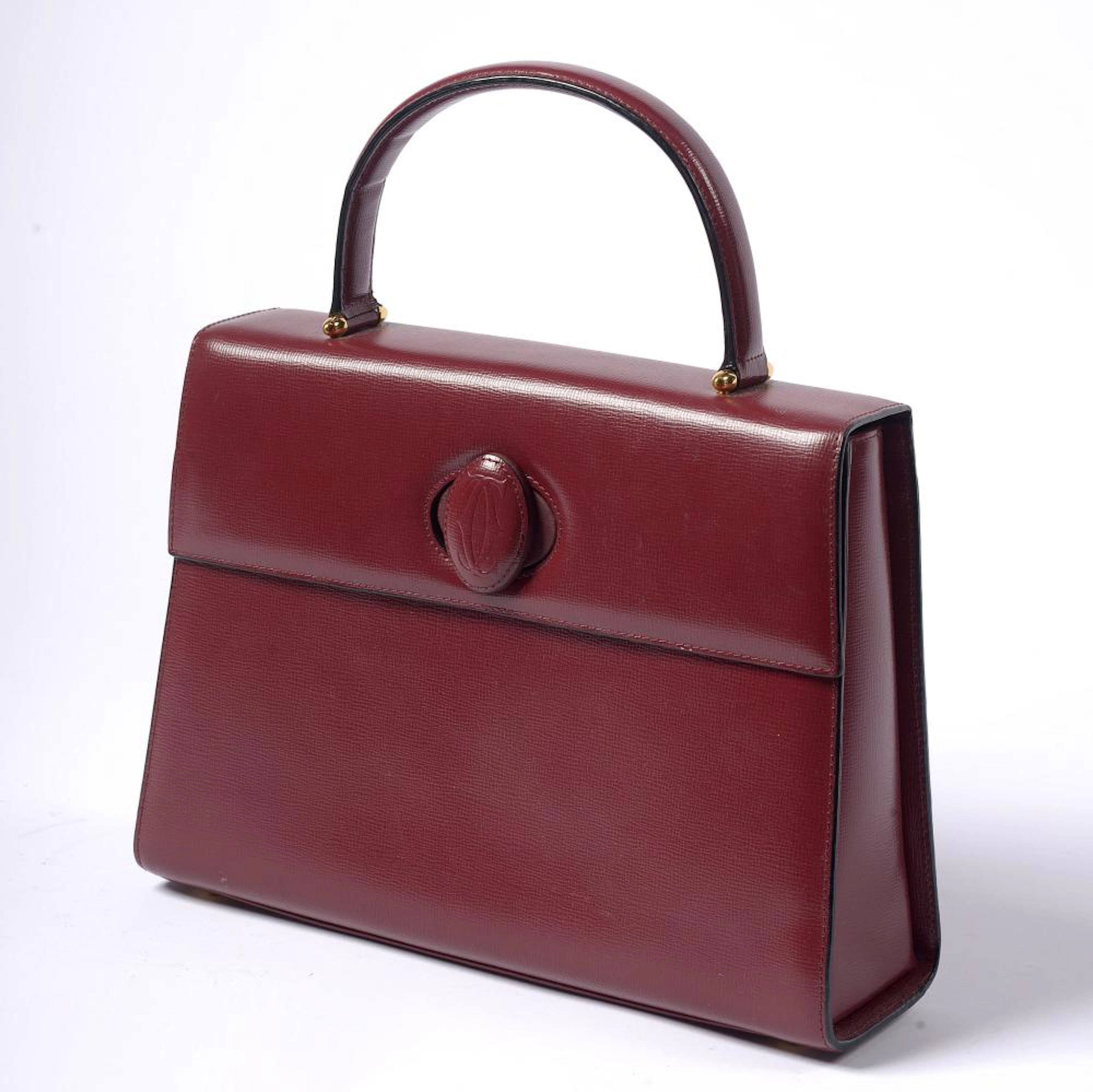Vintage et Haute Couture CARTIER Sac à main de marque Cartier en cuir