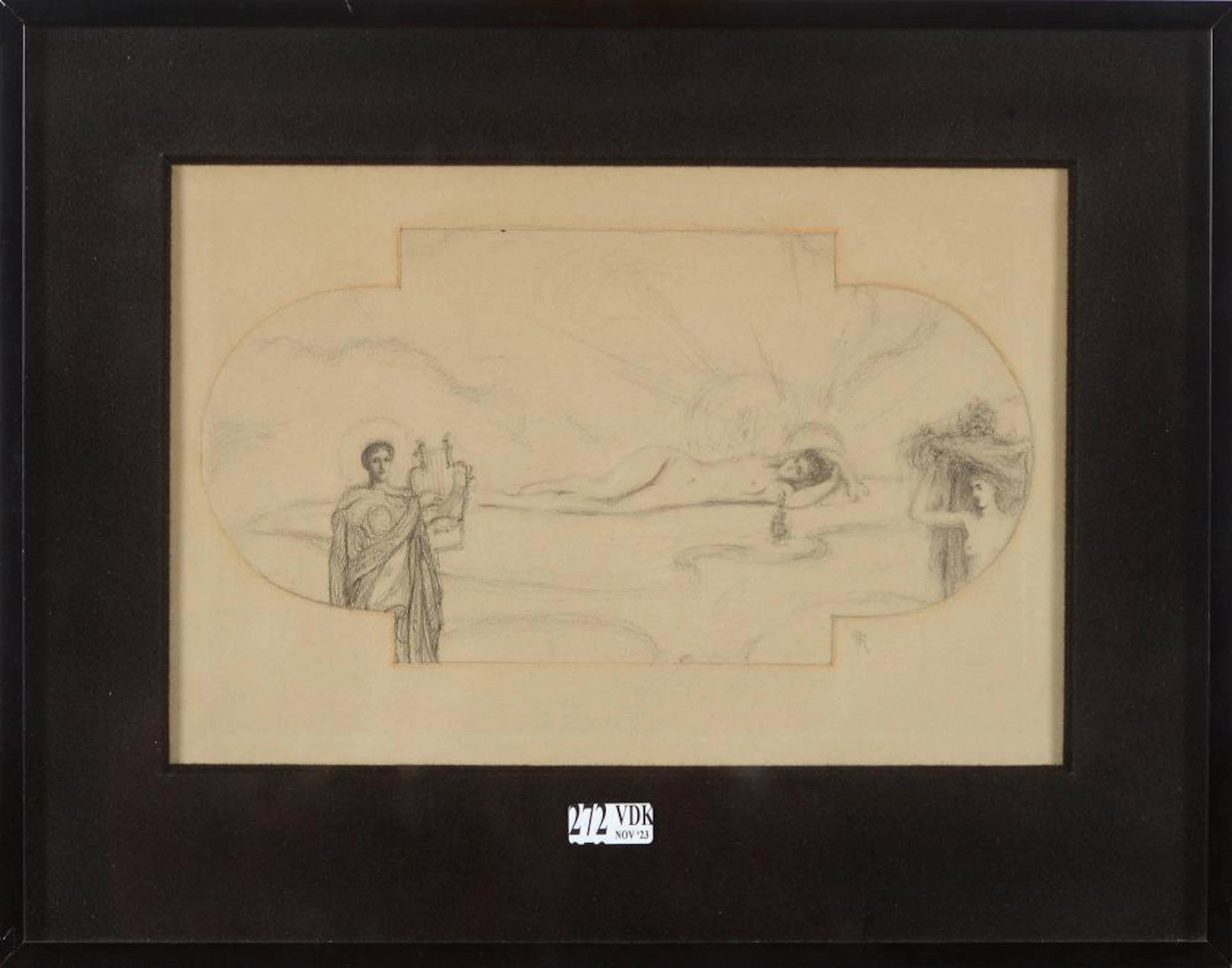 Dessins KHNOPFF Fernand (1858 - 1921) "La grâce de la femme attire le