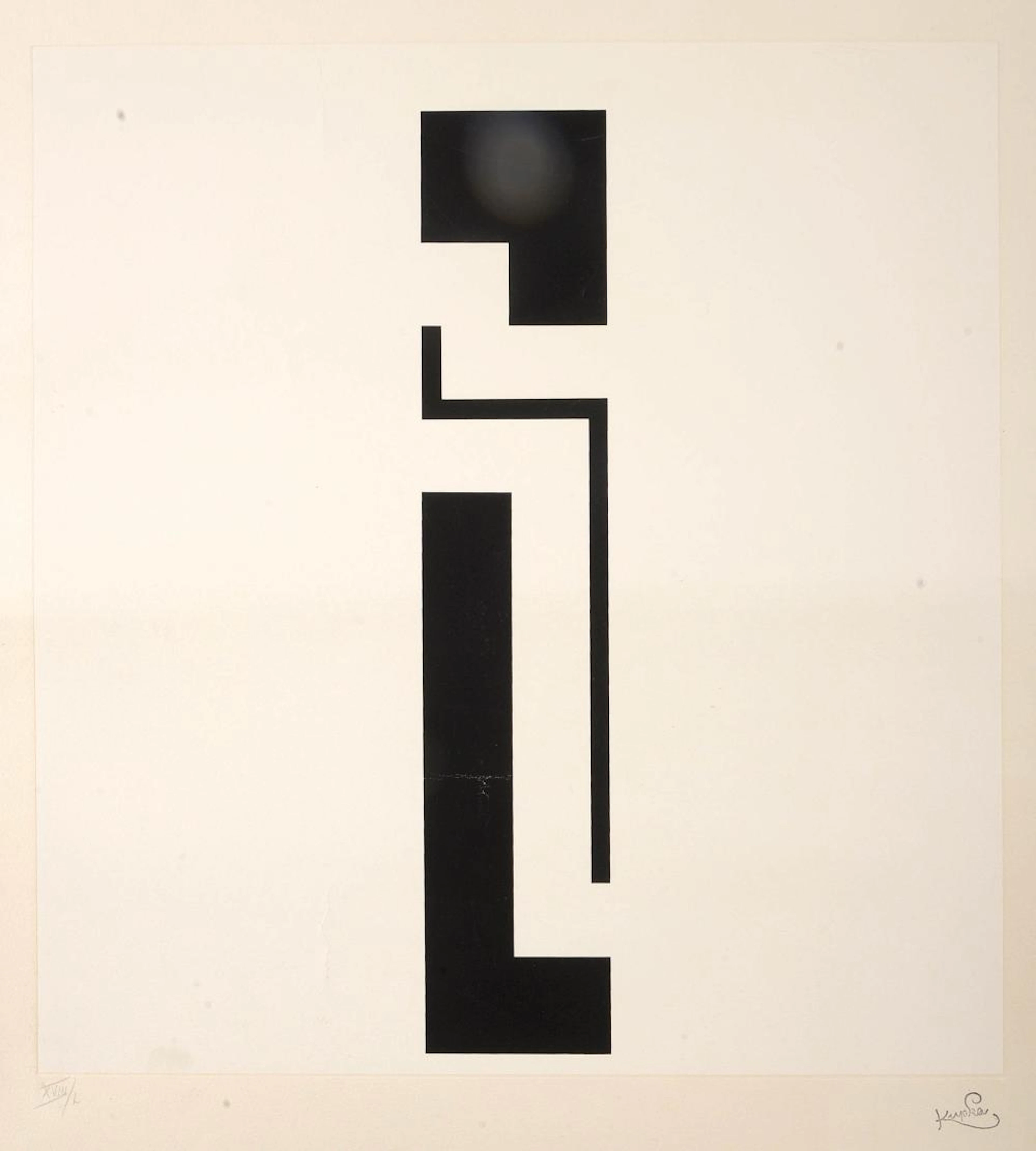 Gravures KUPKA Frantisek (1871 - 1957) "Composition noire" eau-forte