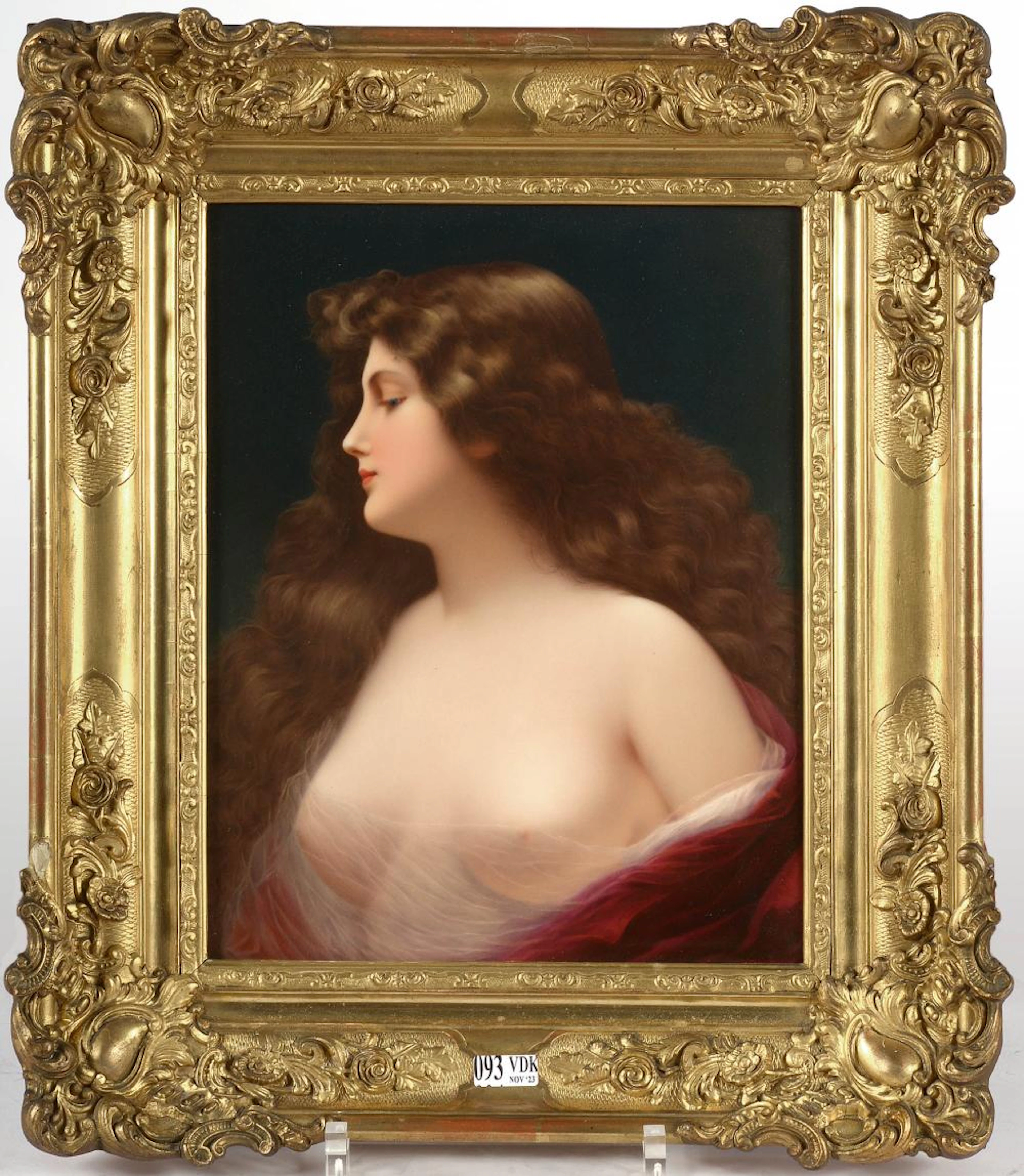 Tableaux ASTI Angelo (1847 - 1903). D'après. "Elégante au châle pour