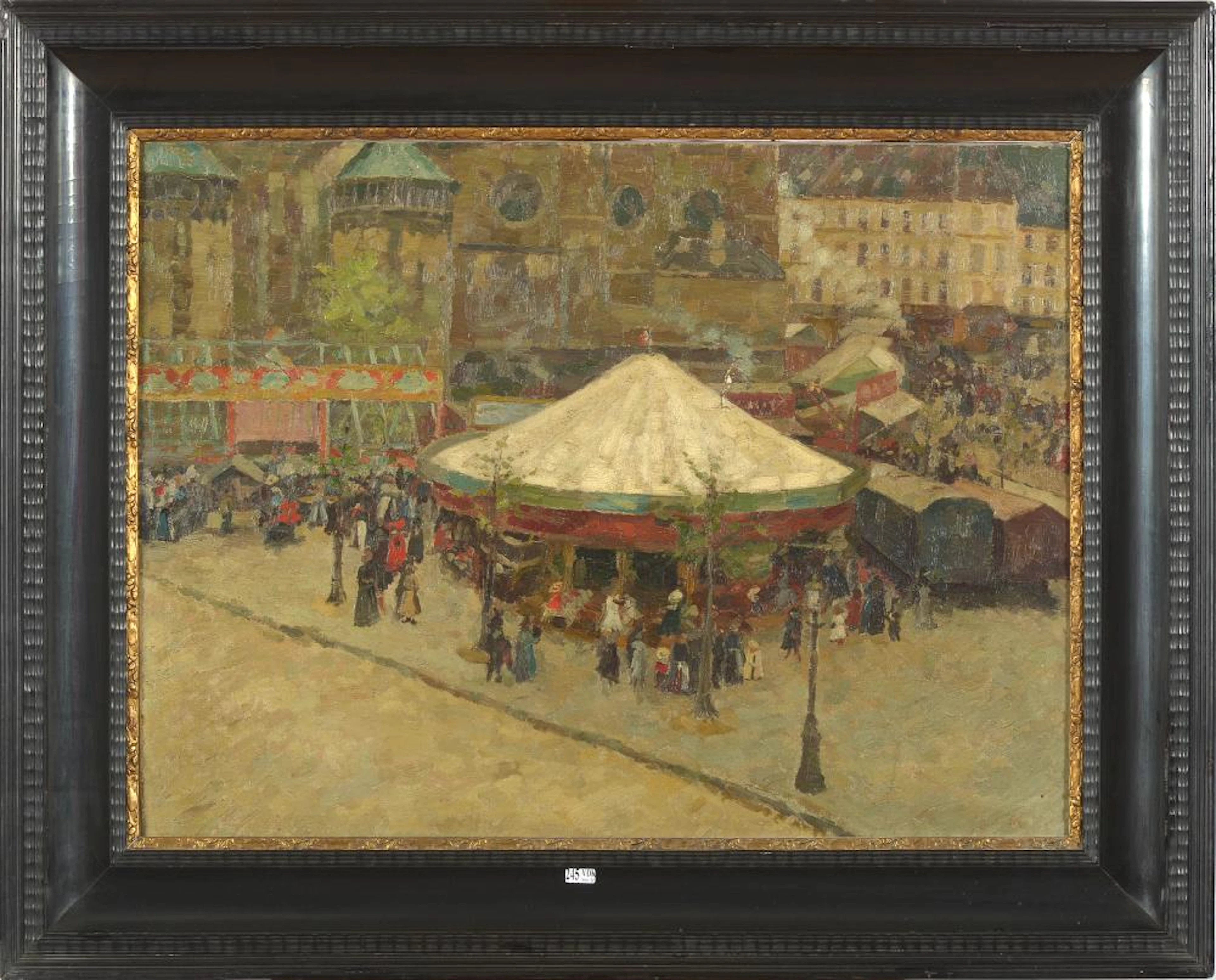 Tableaux VAN MIERLO Jan (XIXème - XXème) Huile sur toile "Kermesse su