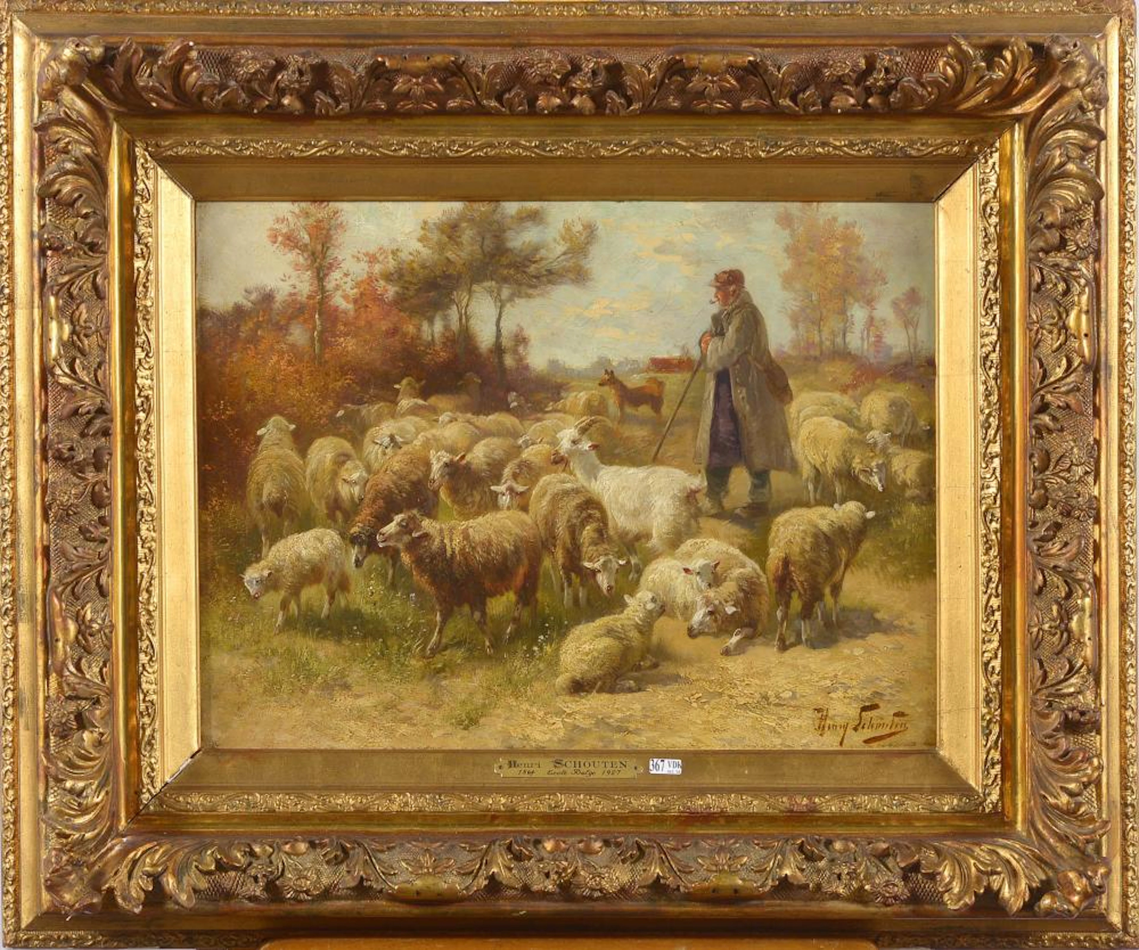 SCHOUTEN Henry (1857 - 1927) Huile sur toile "Le r?