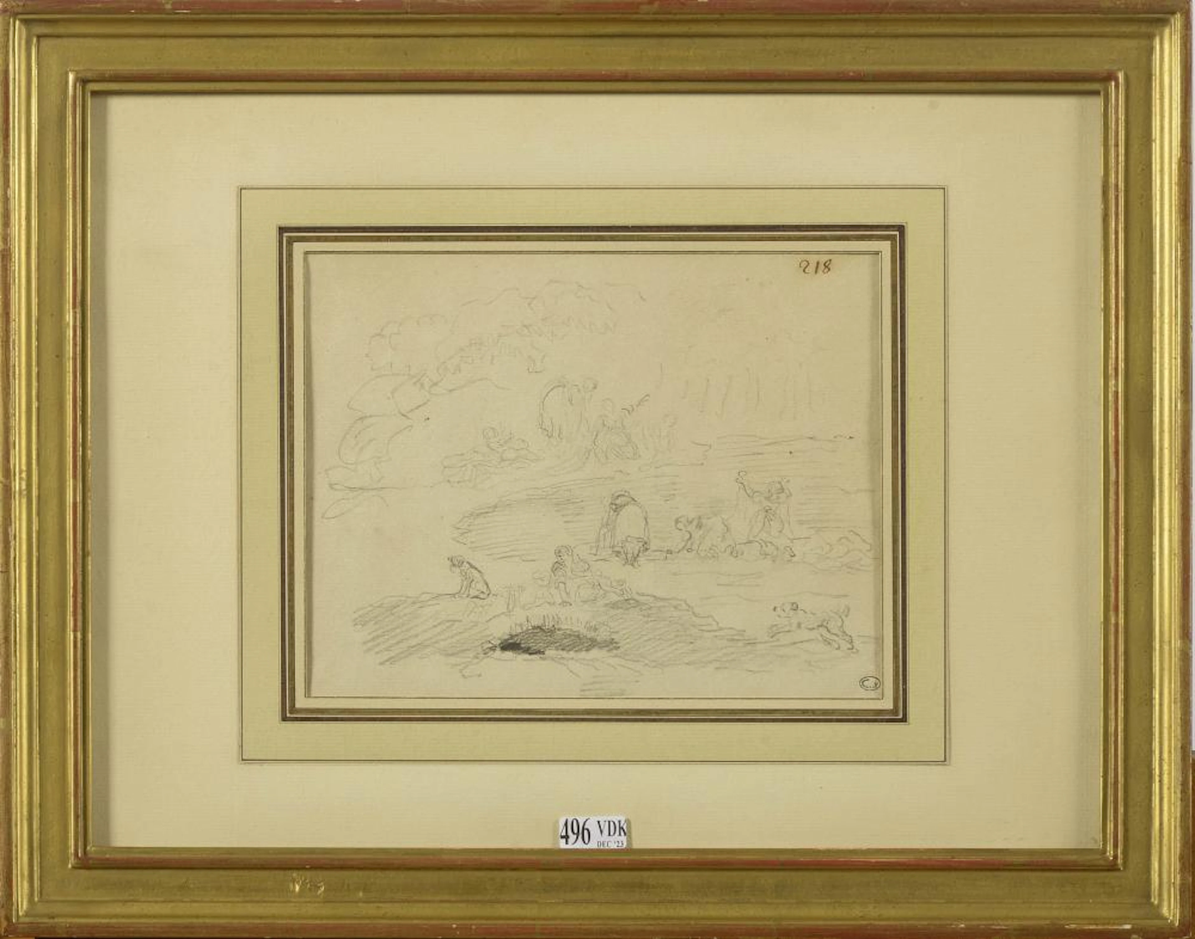 ROBERT Hubert (1733 - 1808). Attribué à. Dessin à ?