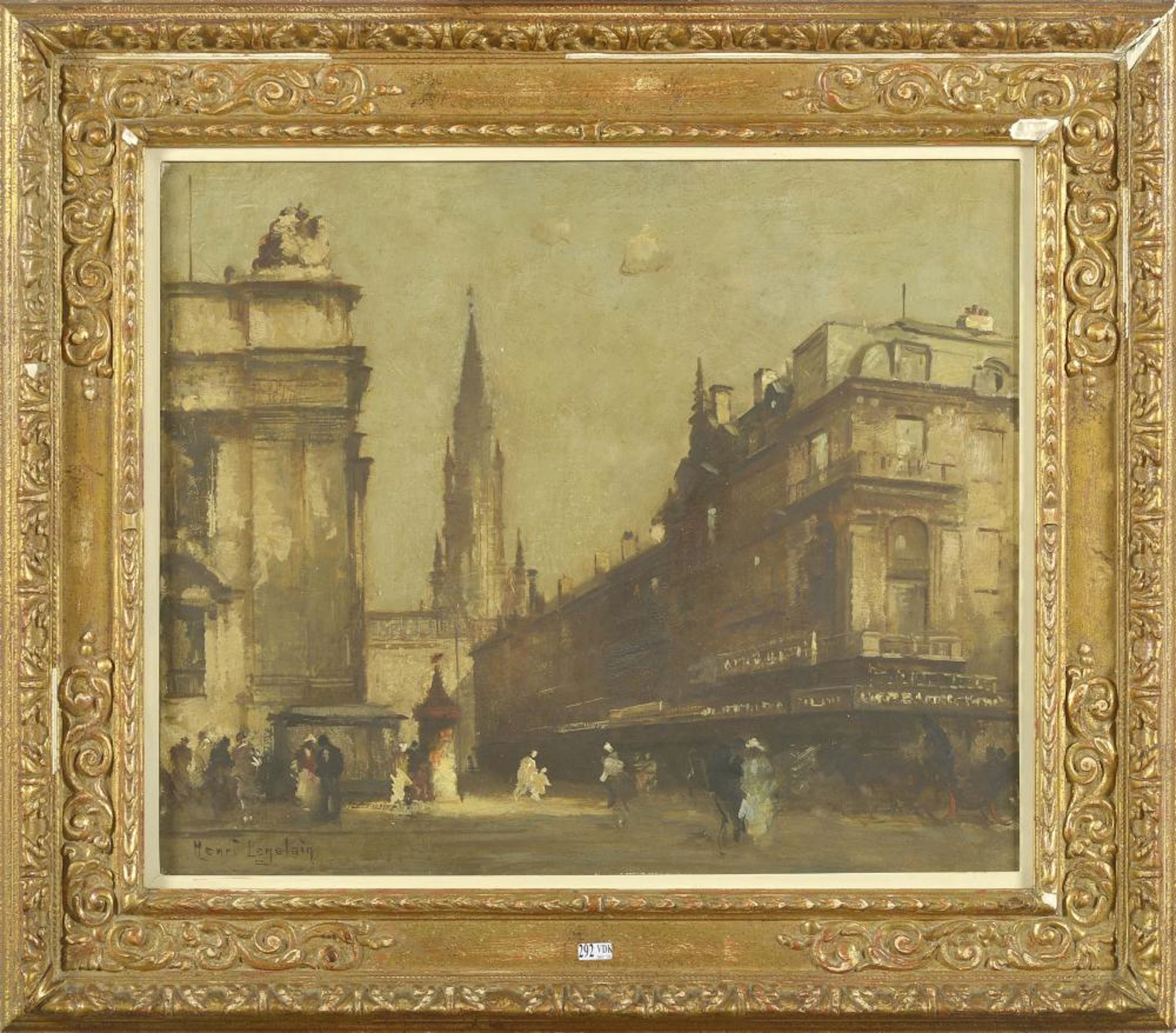 LOGELAIN Henri (1889 - 1968) Huile sur toile "Plac?