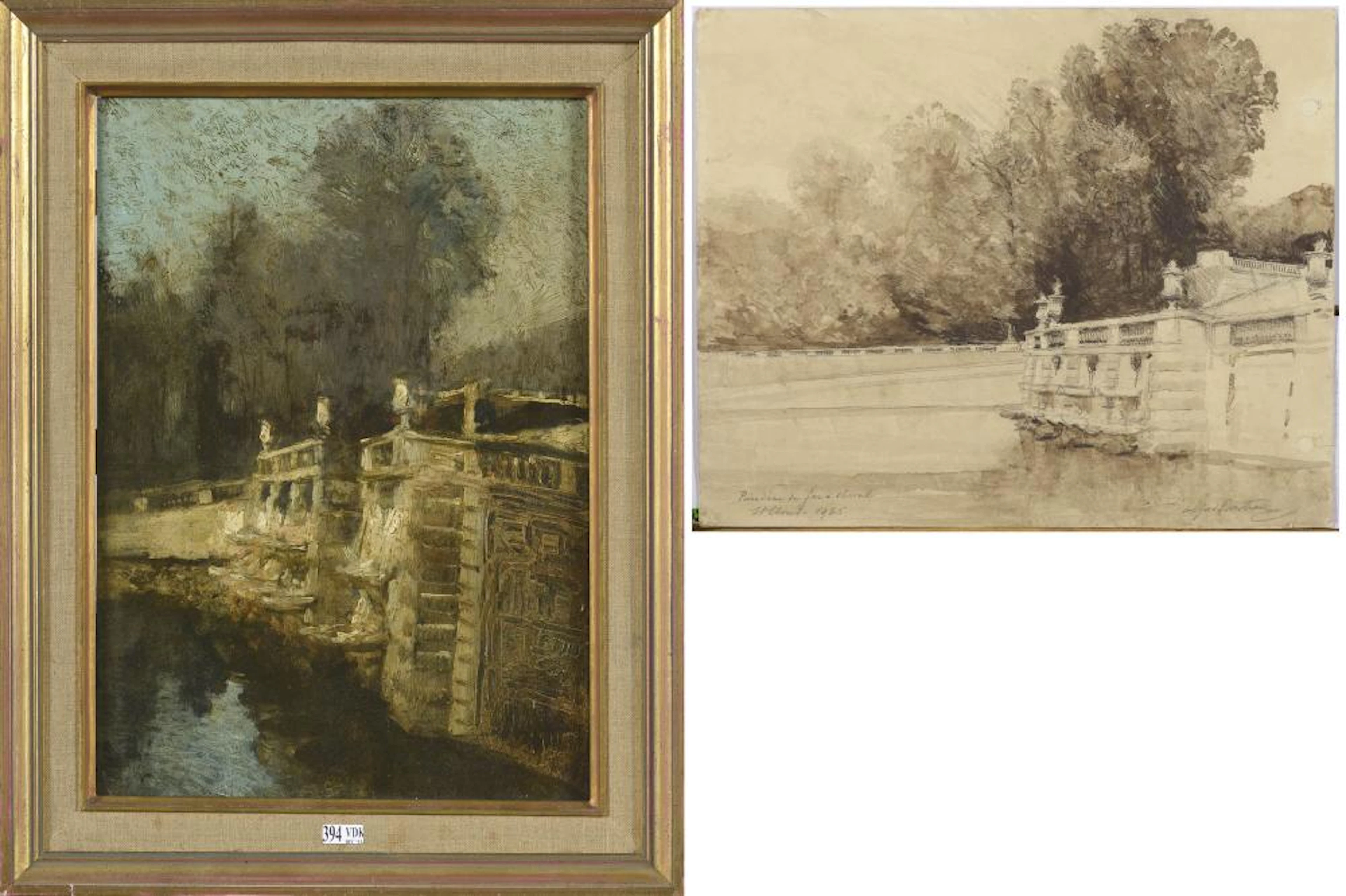 BASTIEN Alfred (1873 - 1955) Lot de deux comprenan?