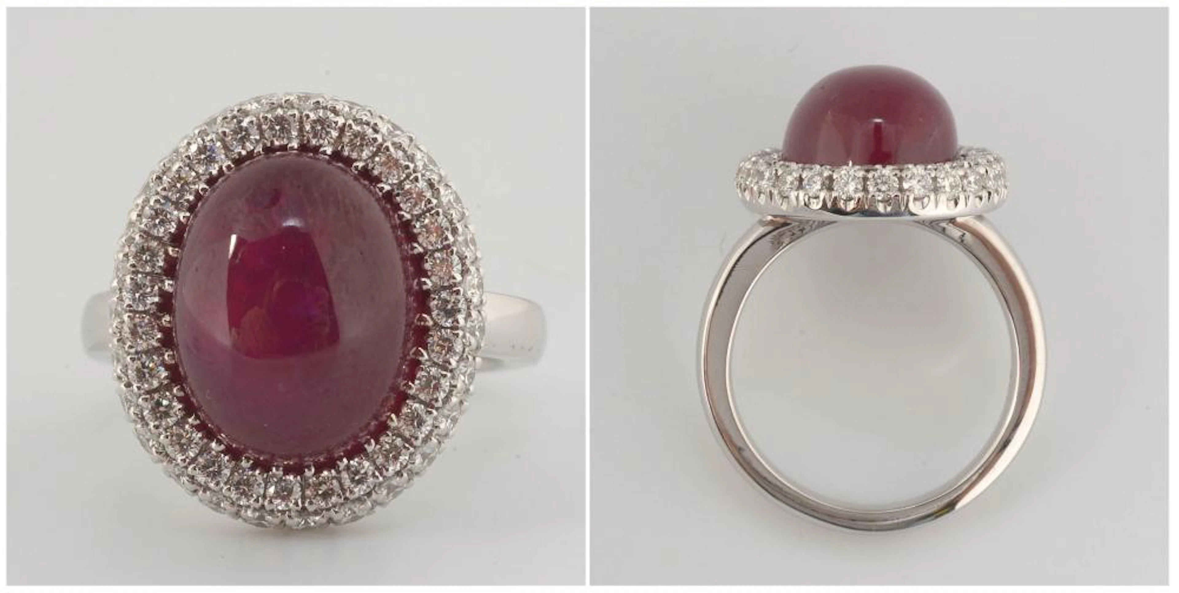 Bague en or blanc 18 carats sertie d'un diamant ta?