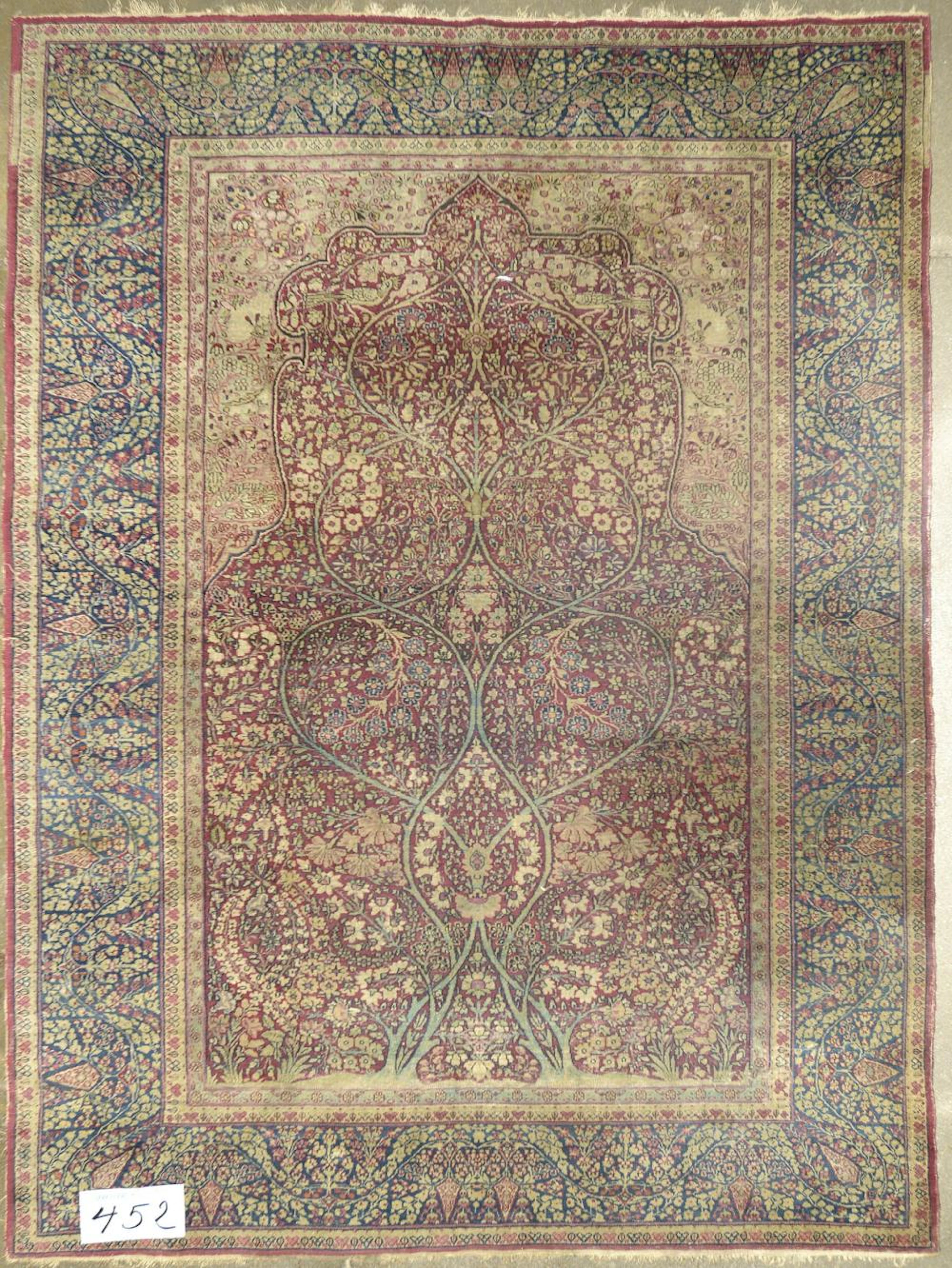 Tapis Ispahan en laine au décor d'"Arbre de vie" s?