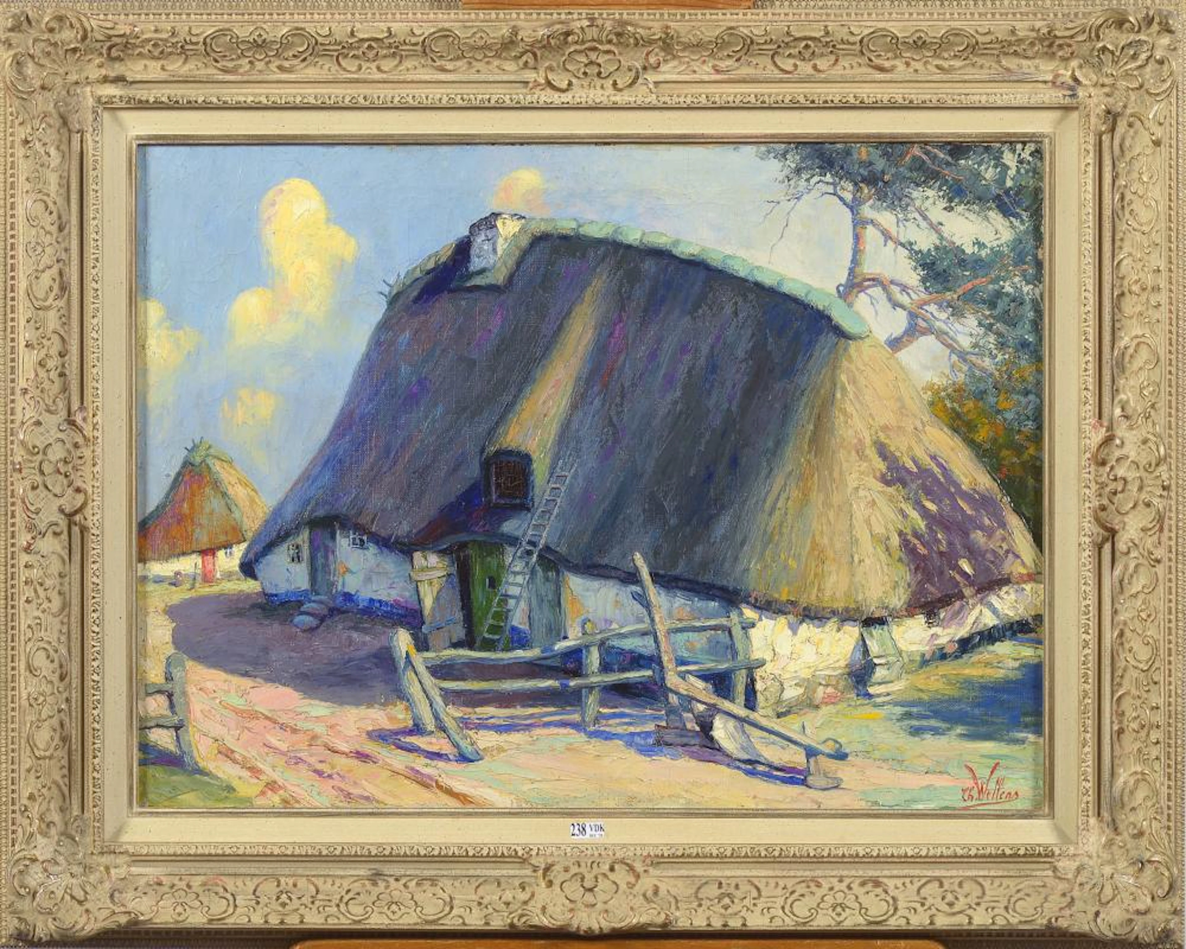 WELLENS Charles (1889 - 1959) Huile sur toile "Cha?