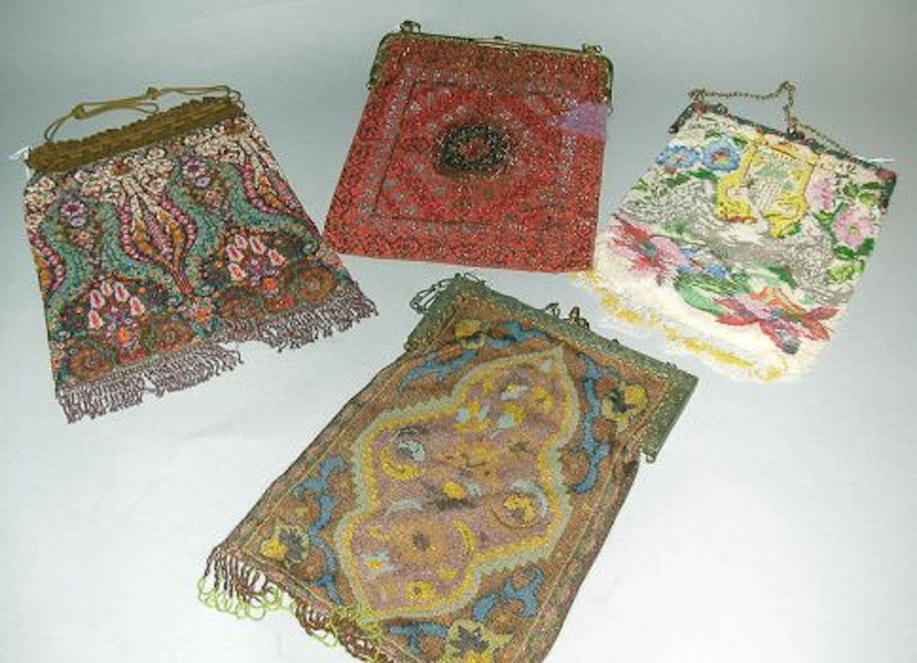 Group of Four Beaded Bags