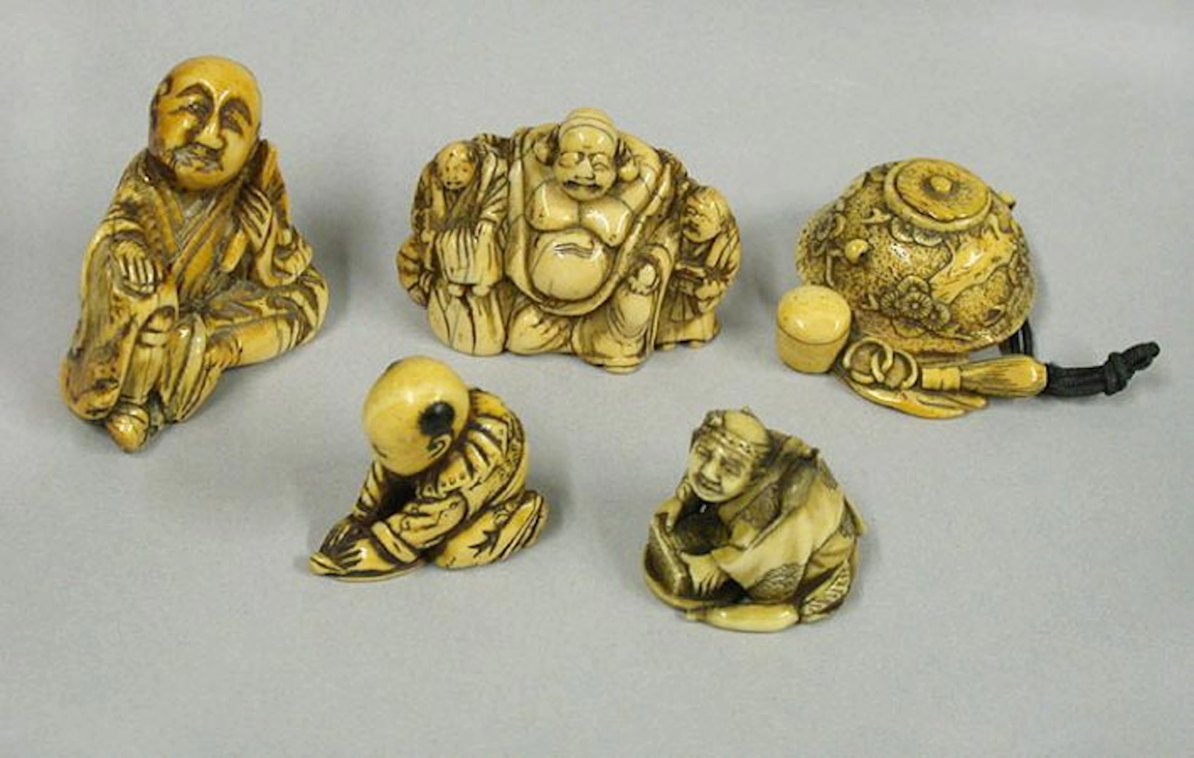 Group of Five Ivory Netsukes