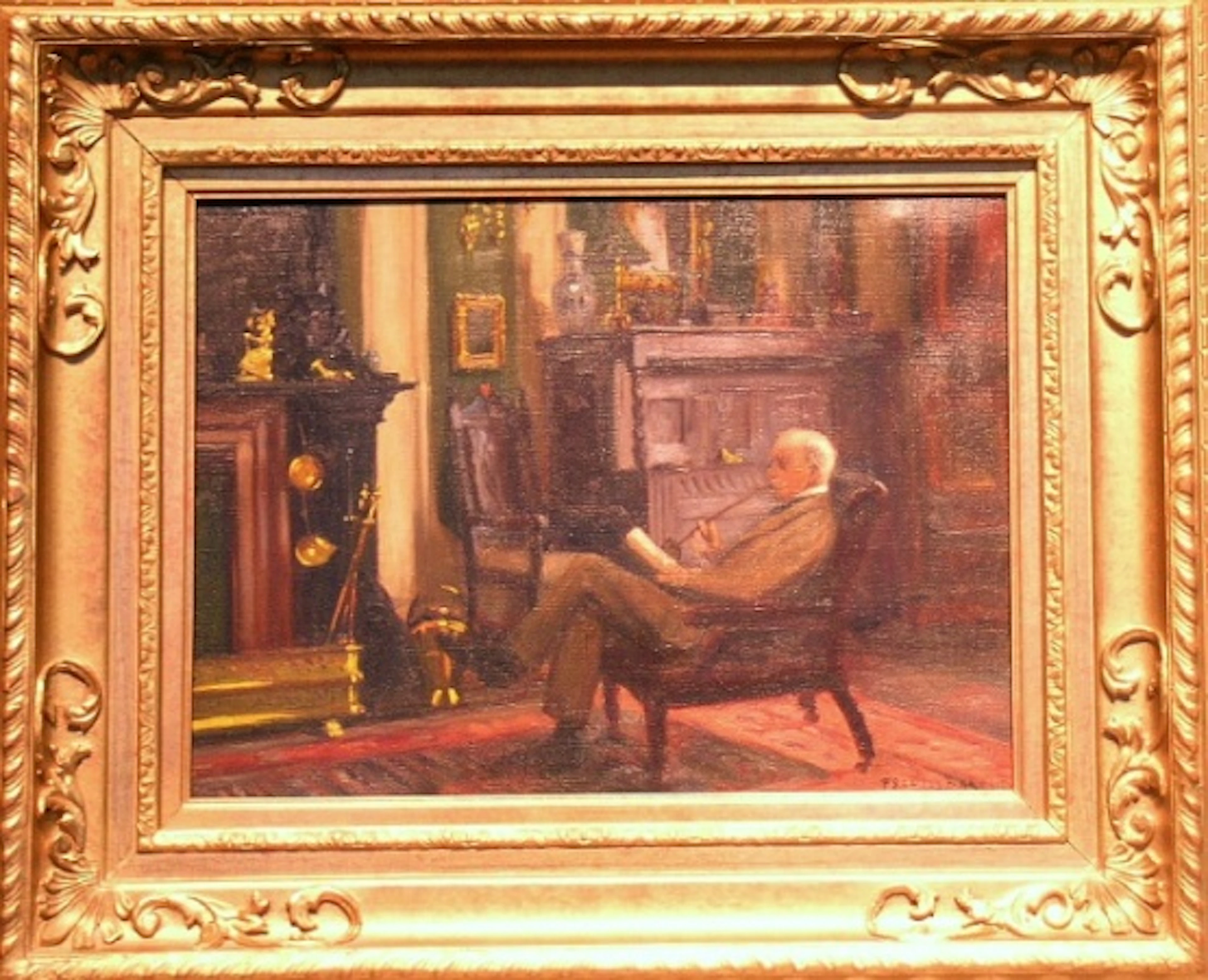 Attributed to Francis James Barraud IN HIS STUDY