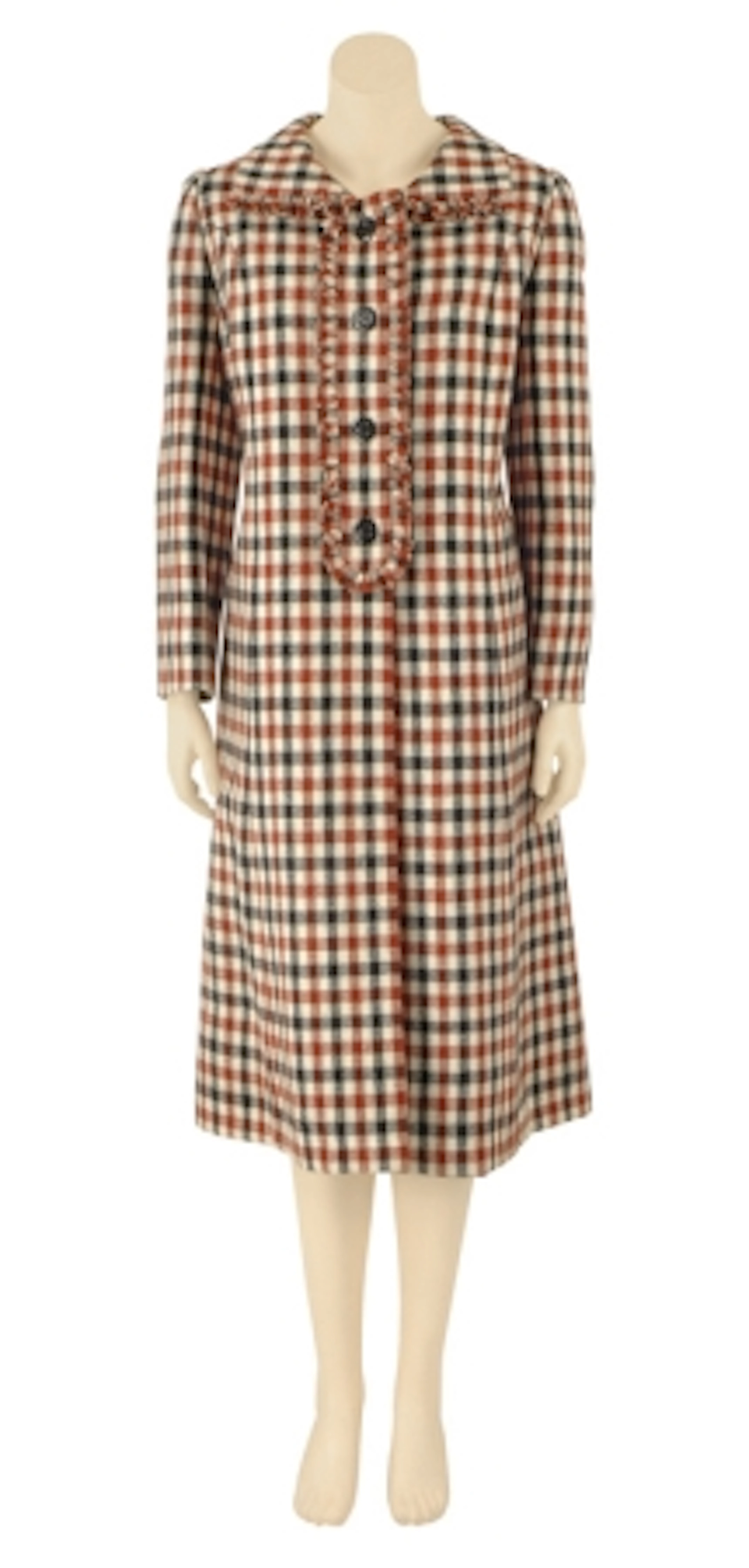 Mainbocher Wool Plaid Coat