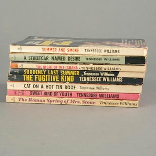 A large group of signed Williams works. All the Signet paperback books were signed by Williams in March of 1968 at the Barrymore Theatre.