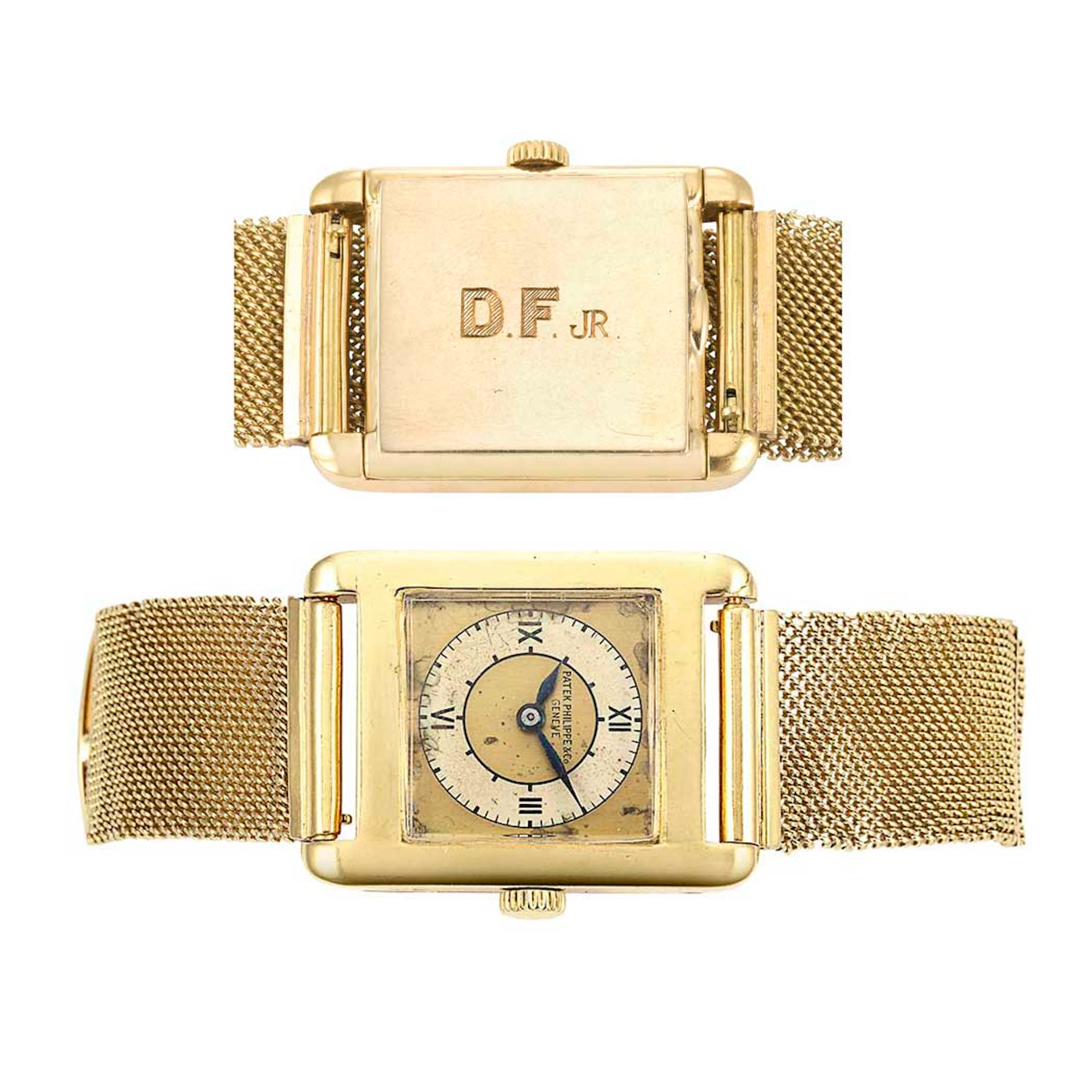 Patek Philippe Gentlemans Gold Wristwatch; Together with a Black and White Photograph of Marlene Dietrich with Douglas Fairbanks, Jr.