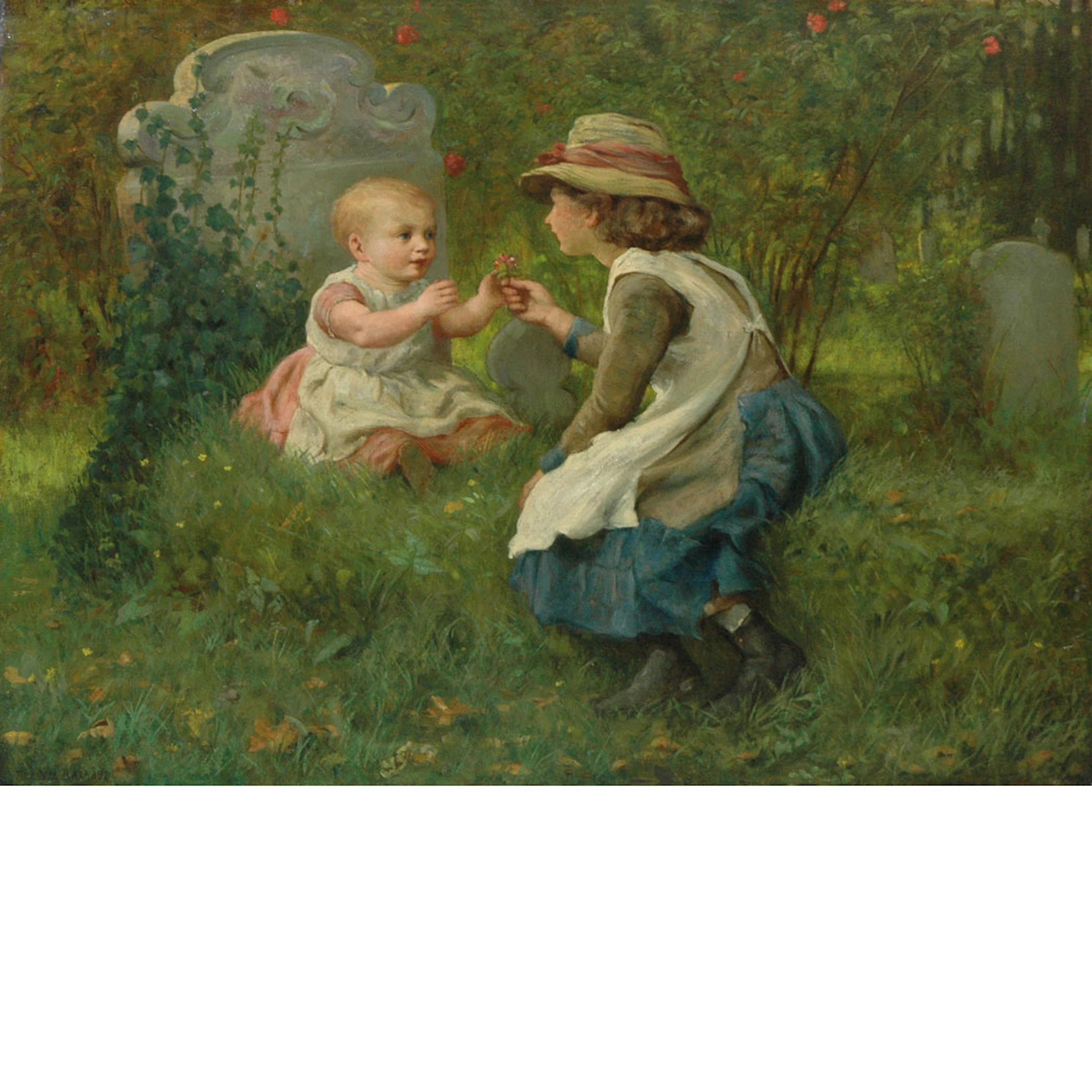 Children Playing in a Graveyard