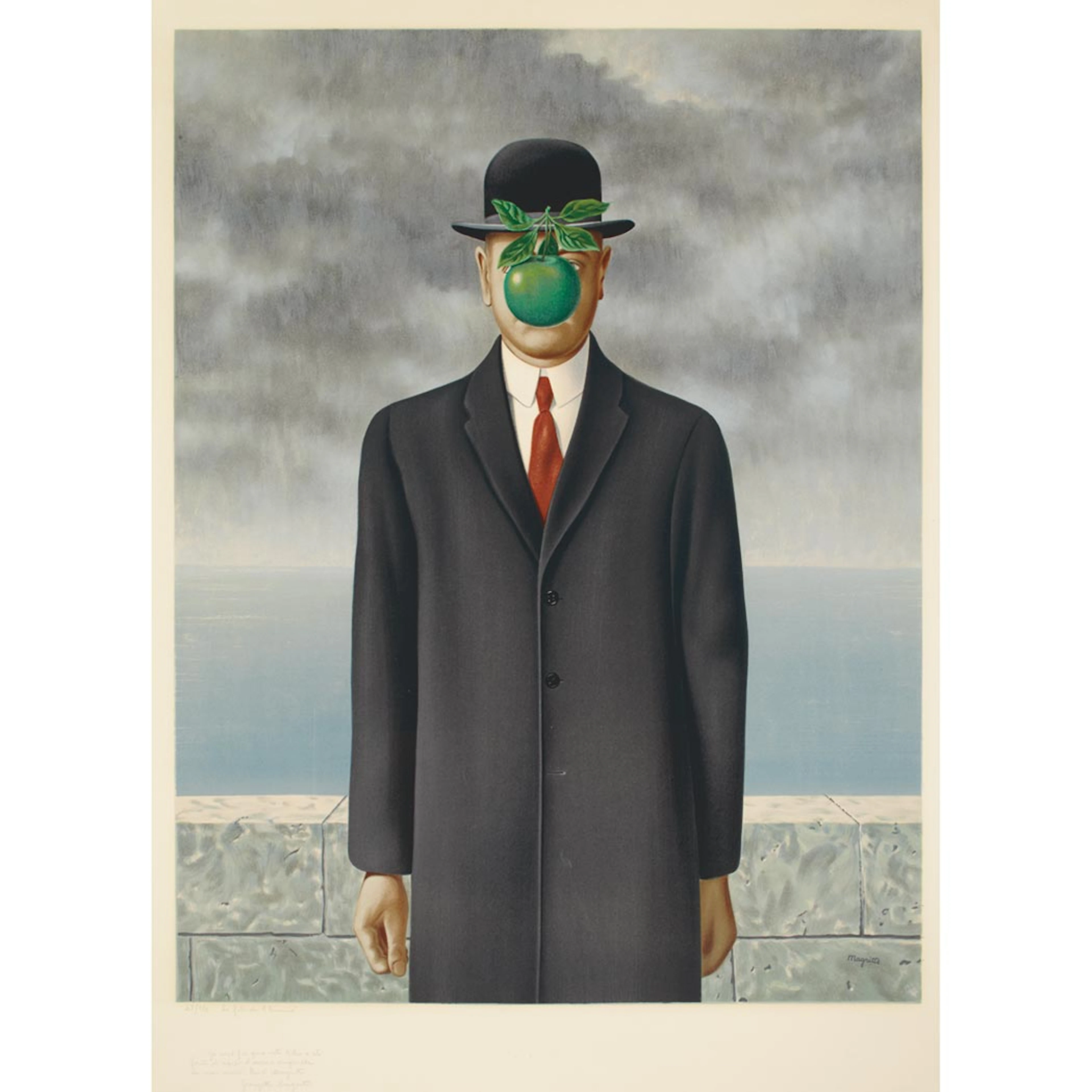 After Rene Magritte LE FILS DE LHOMME Color lithograph