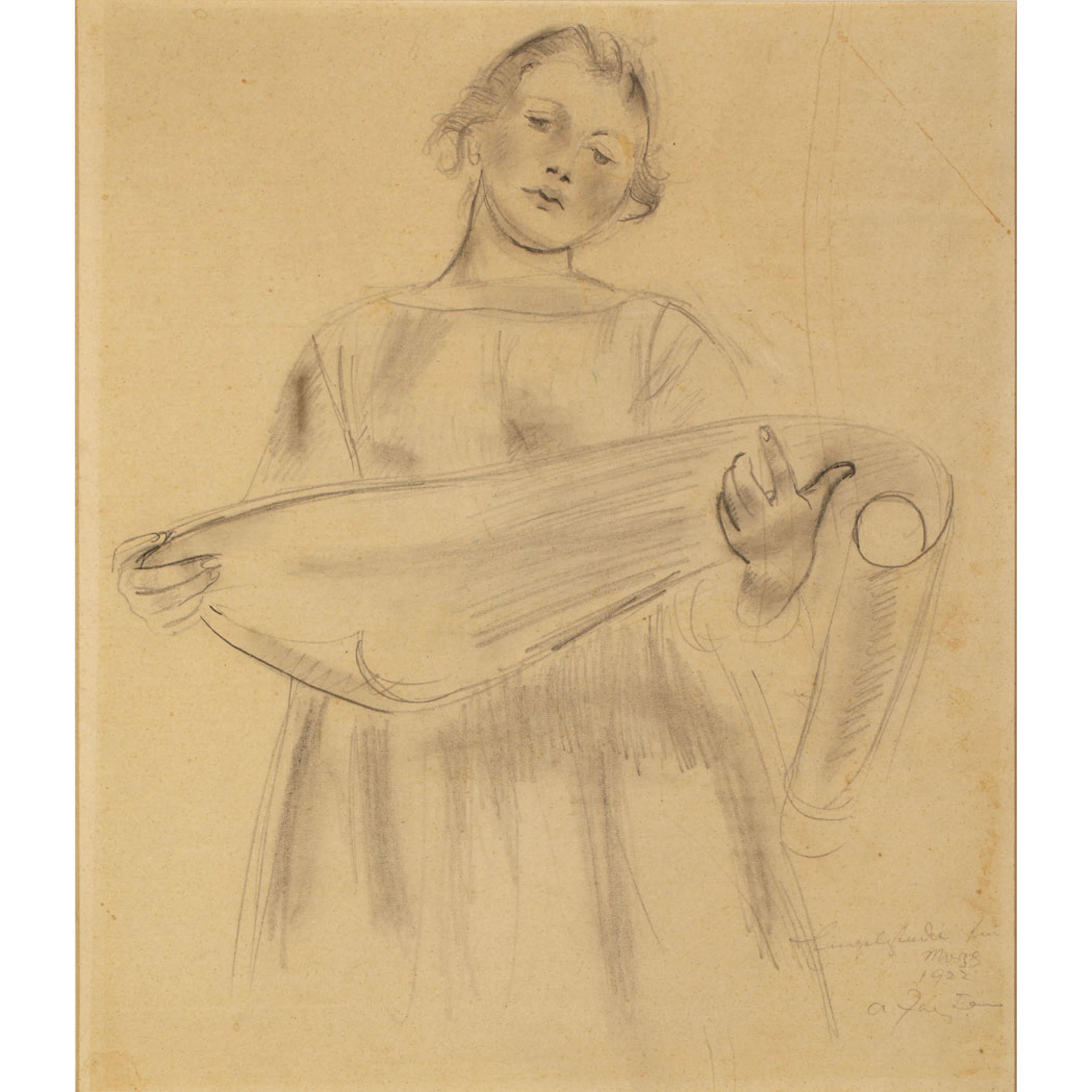 Woman Holding a Length of Fabric, 1922