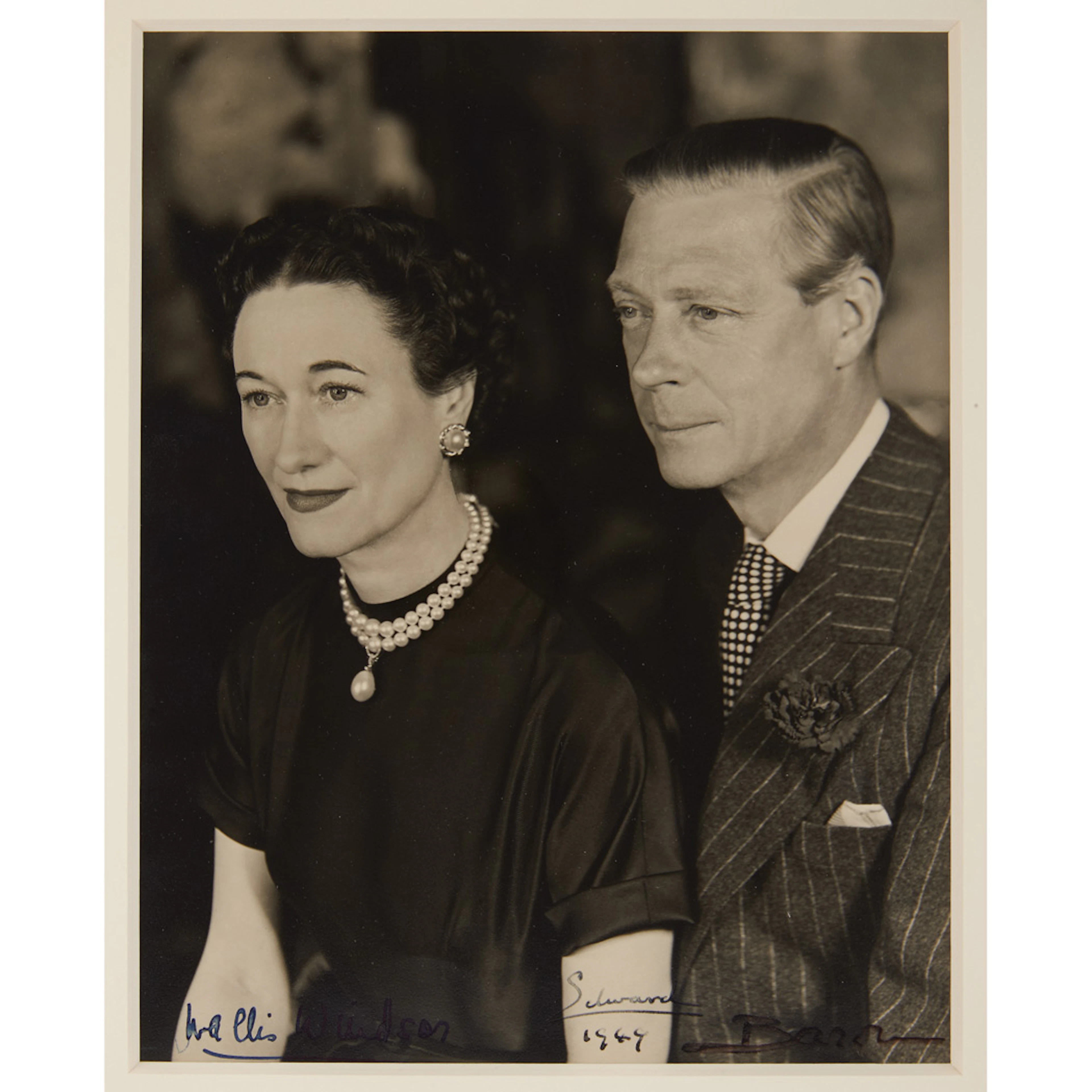 WINDSOR, EDWARD, Duke of BARON [NAHUM, HENRY STERLING]. Portrait of Edward, Duke of Windsor and Wallis Simpson. Gelatin silv...