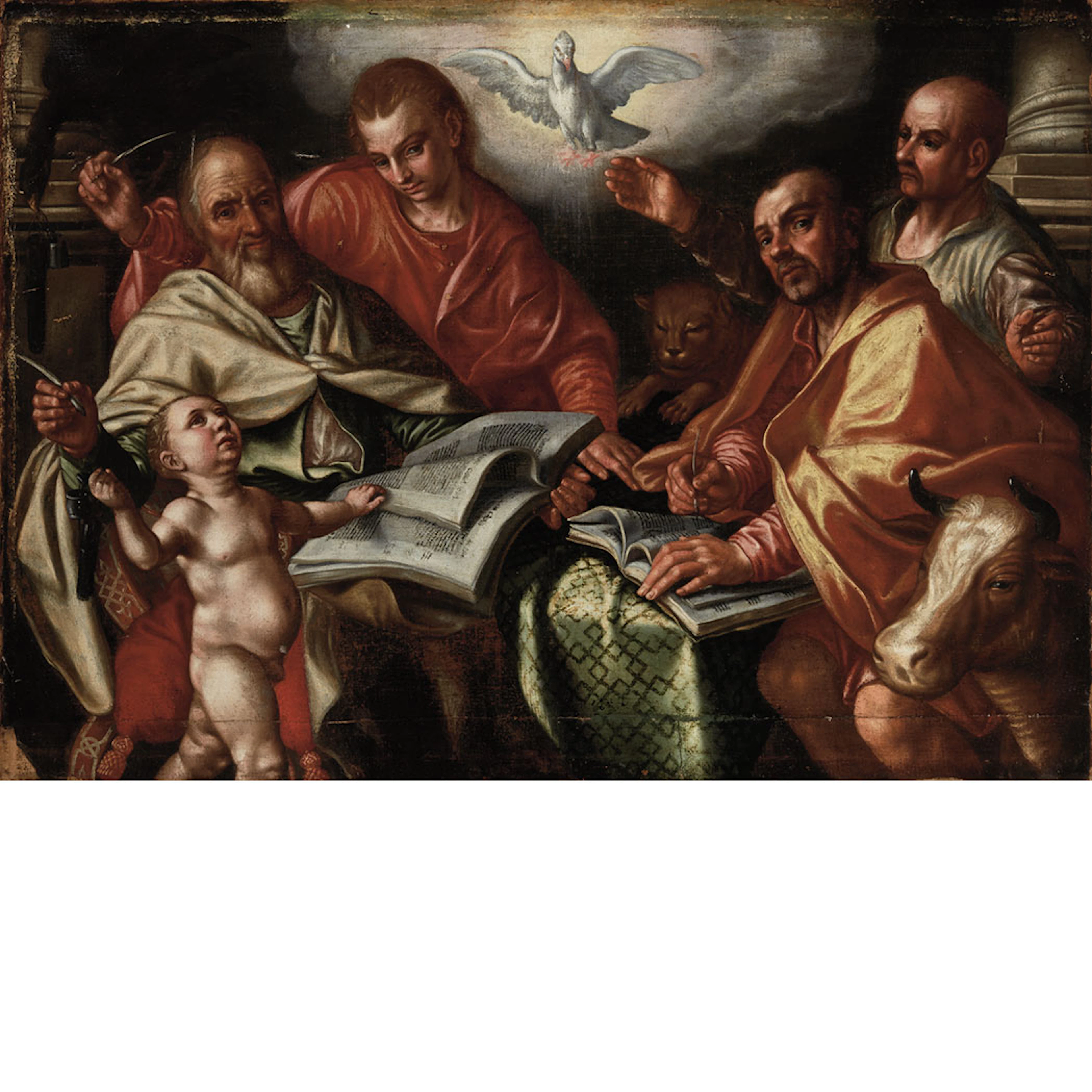 Circle of Pieter Aertsen The Four Evangelists Writing the Gospels