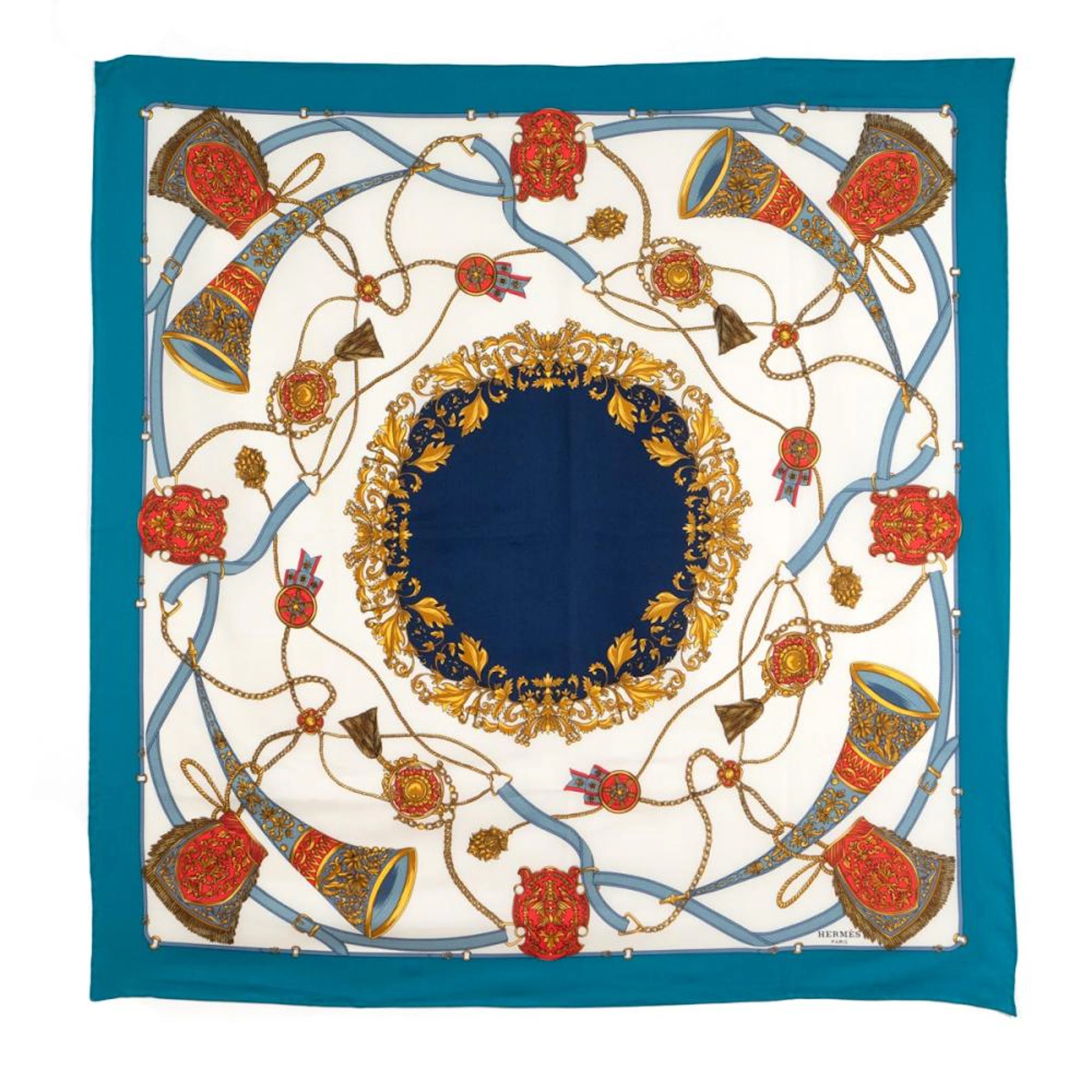 Hermès, vintage foulard 90x90 cm.