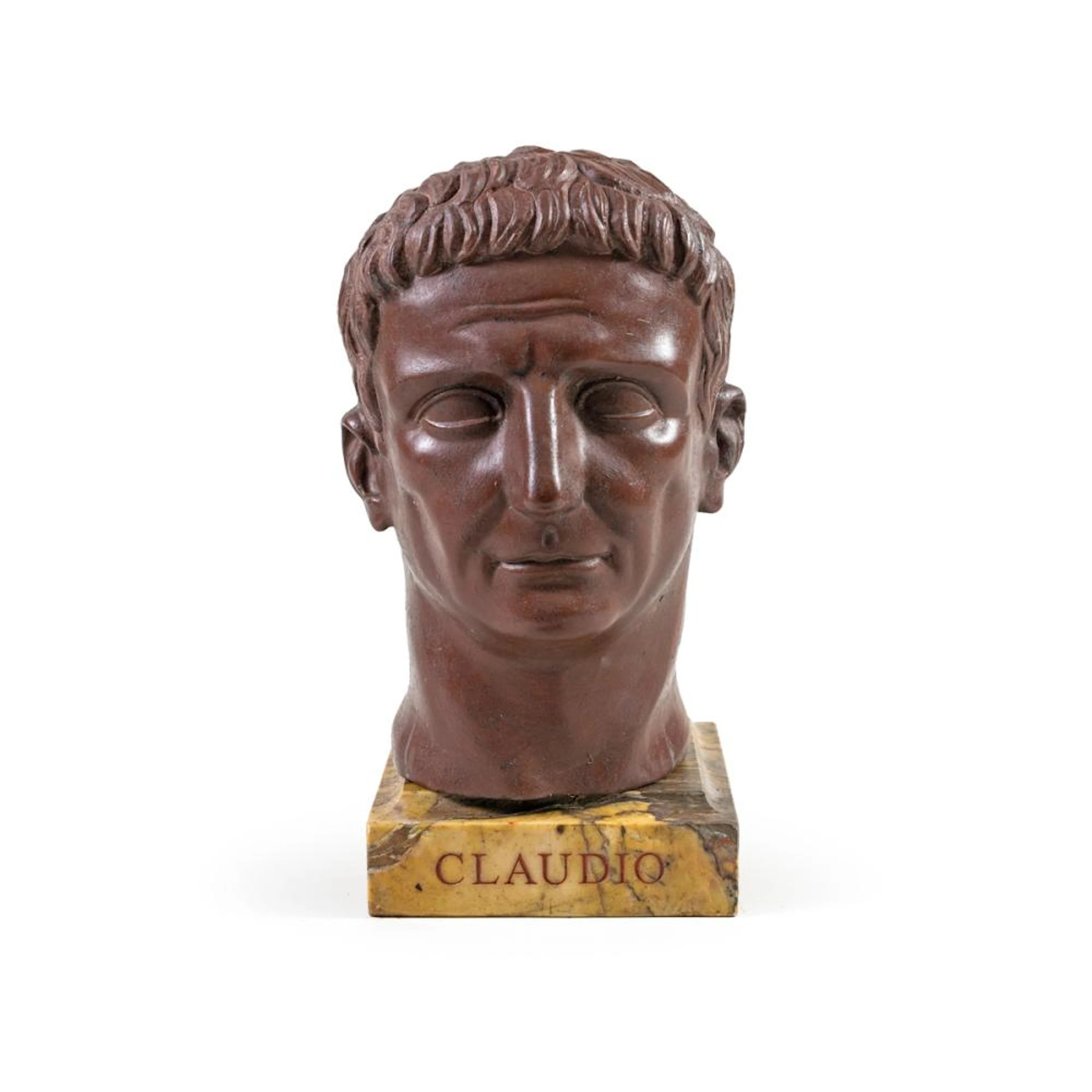 Antique red marble head
