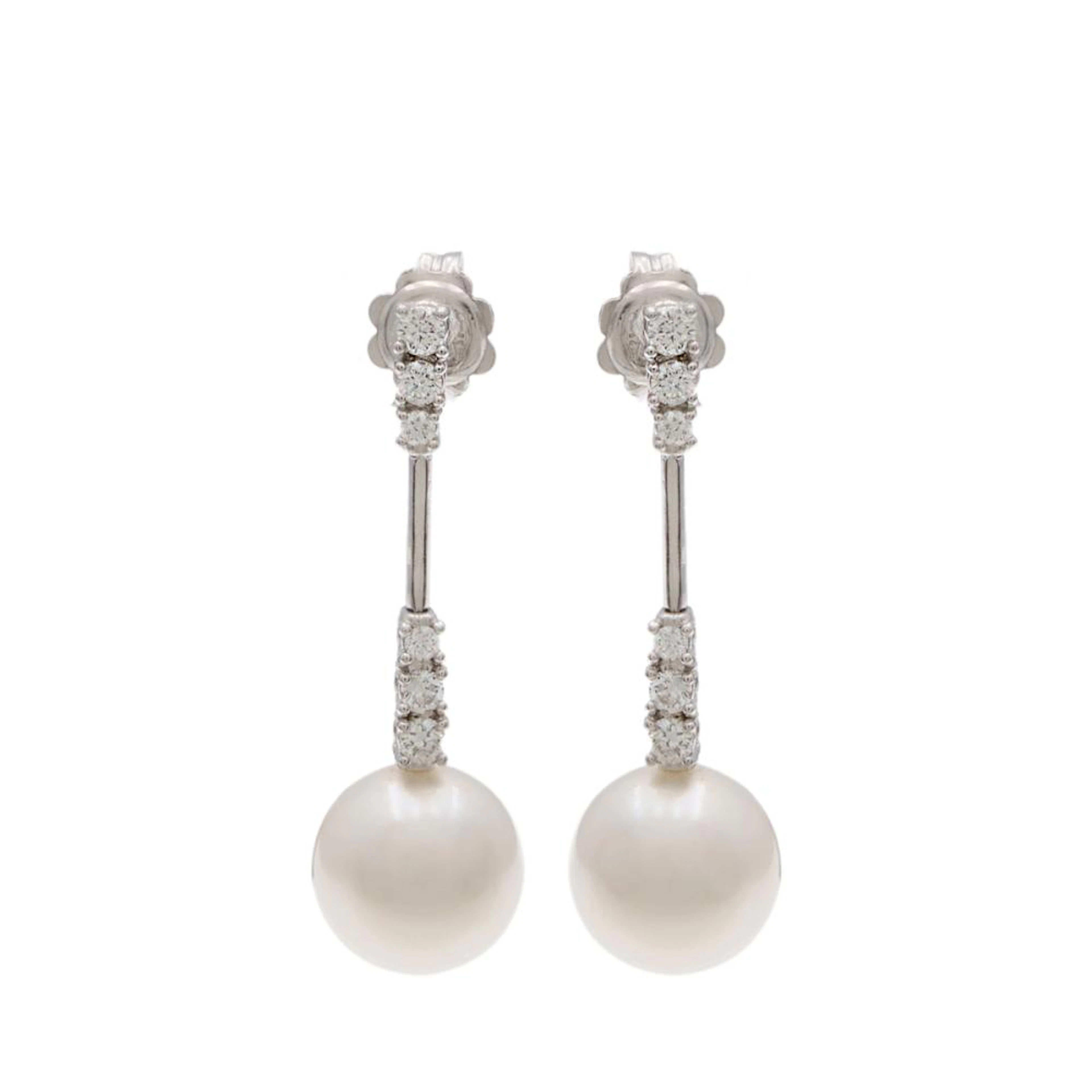 18kt white gold pendant earrings