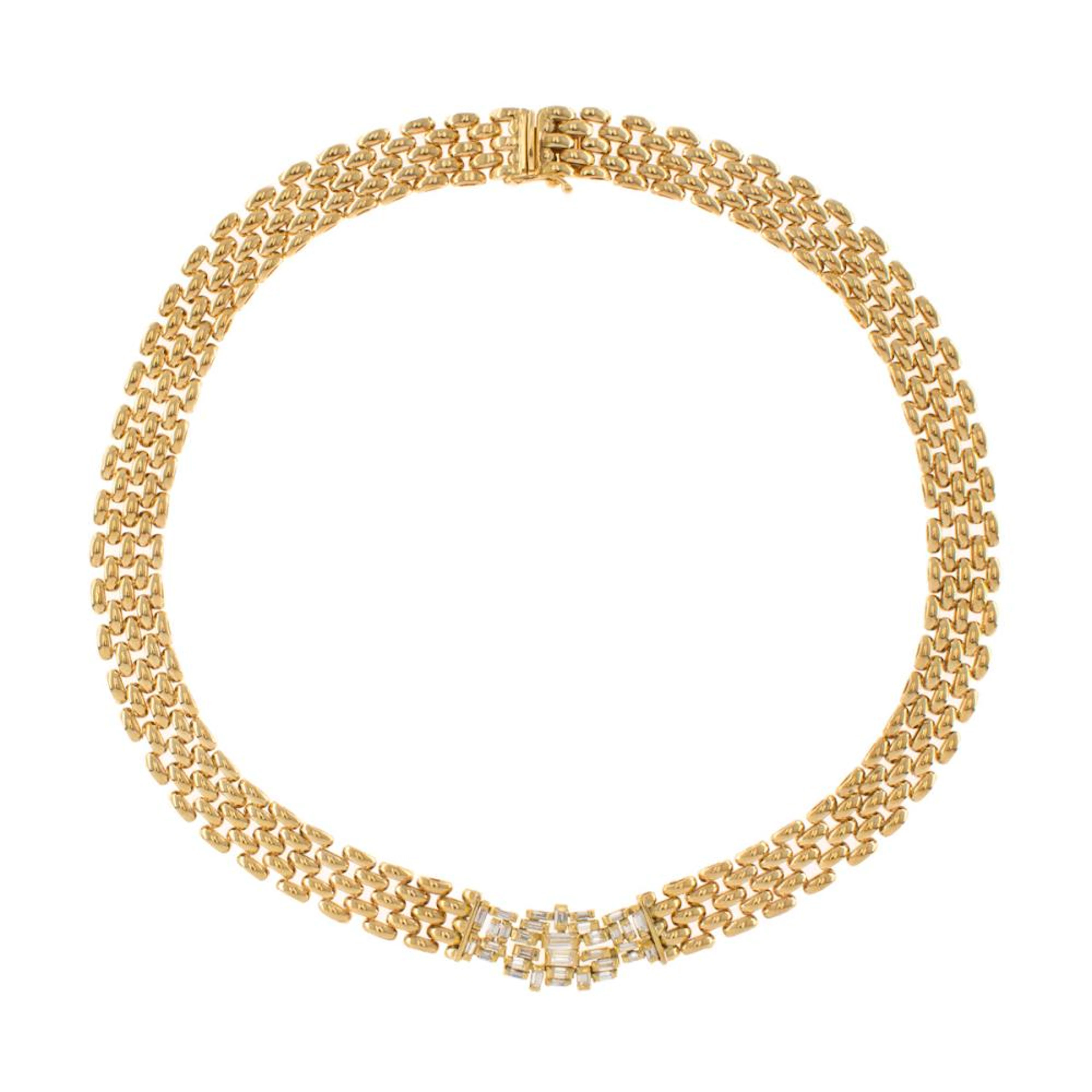 18kt yellow gold Panthere link necklace