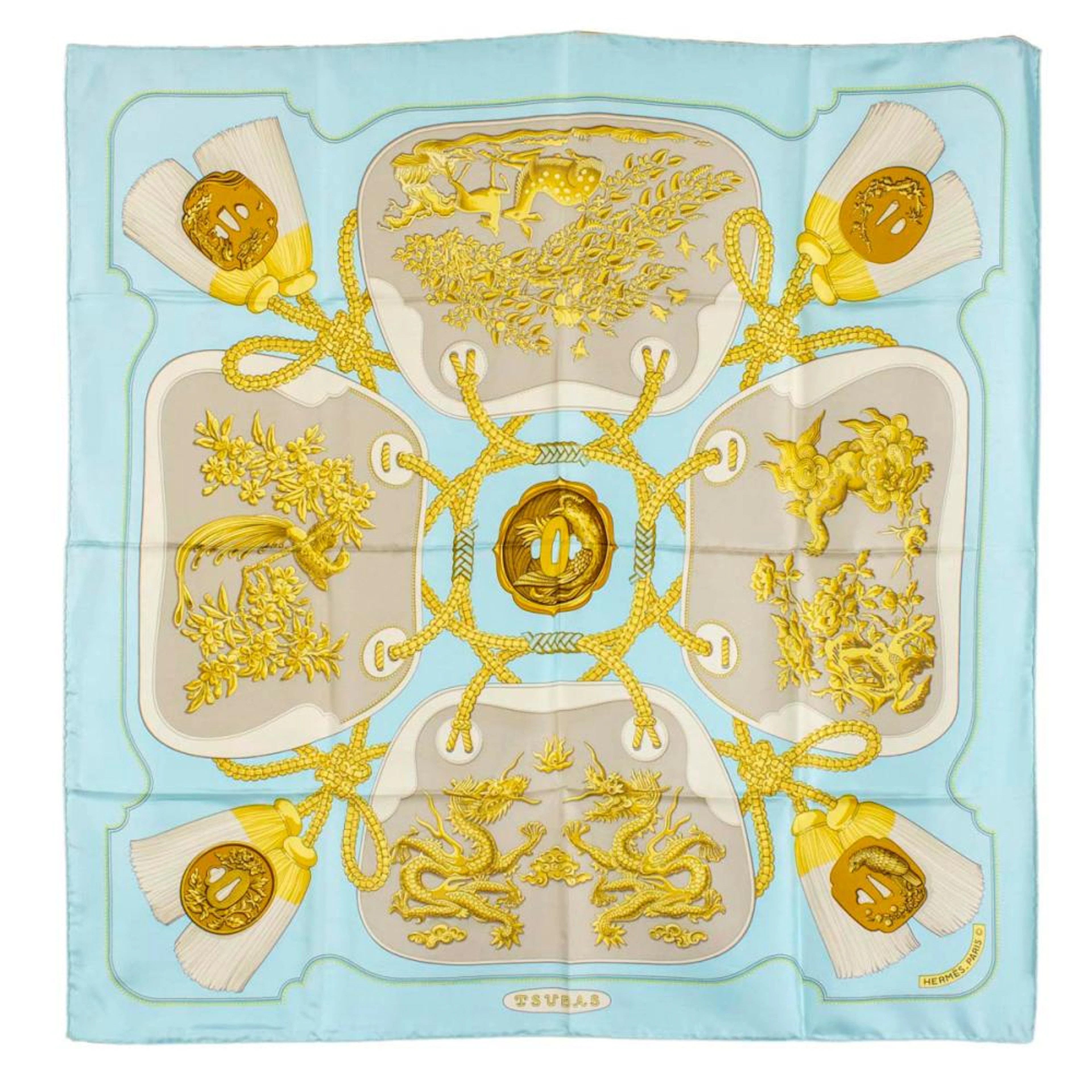 Hermes Tsubas collection vintage scarf