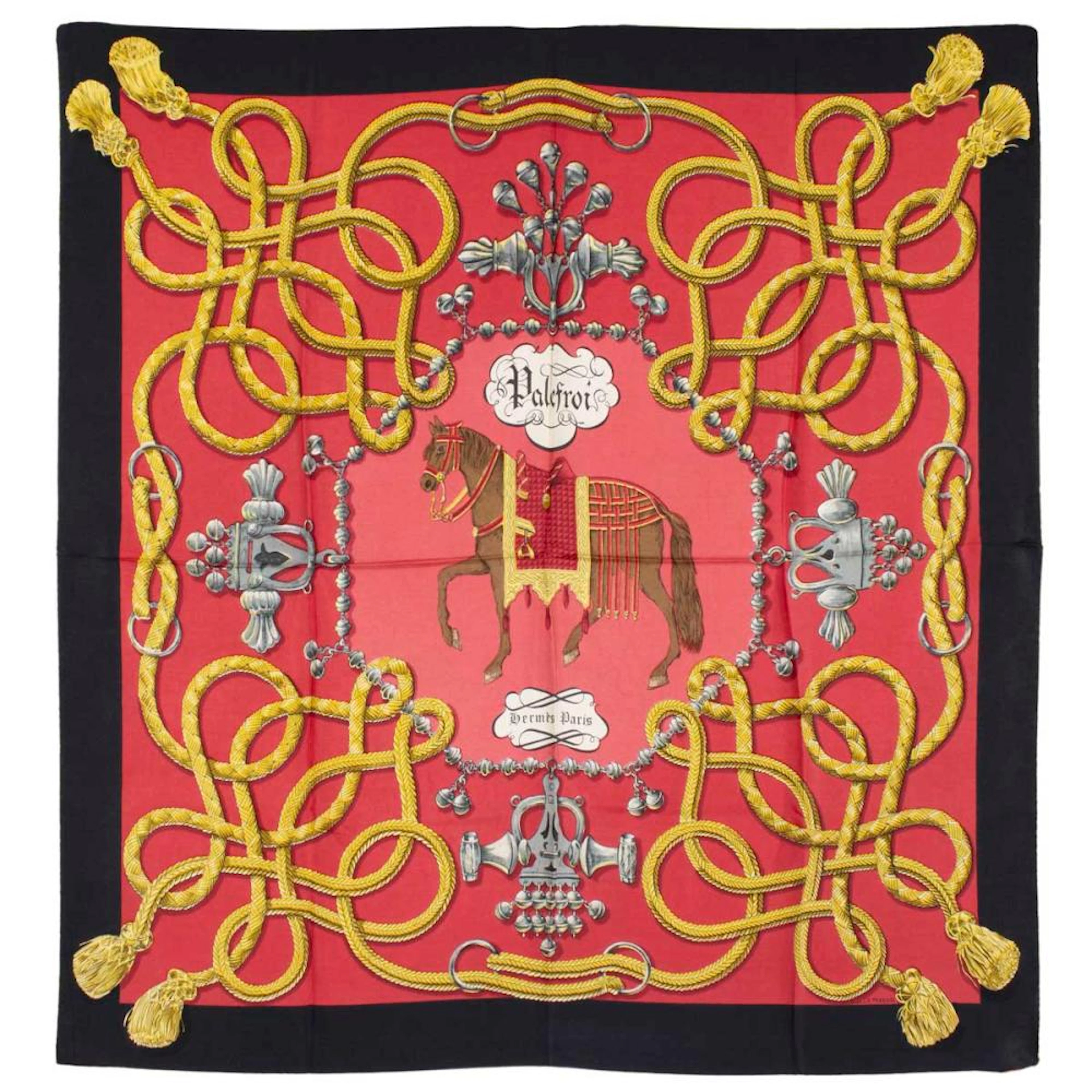 Hermes Palefrois collection vintage scarf