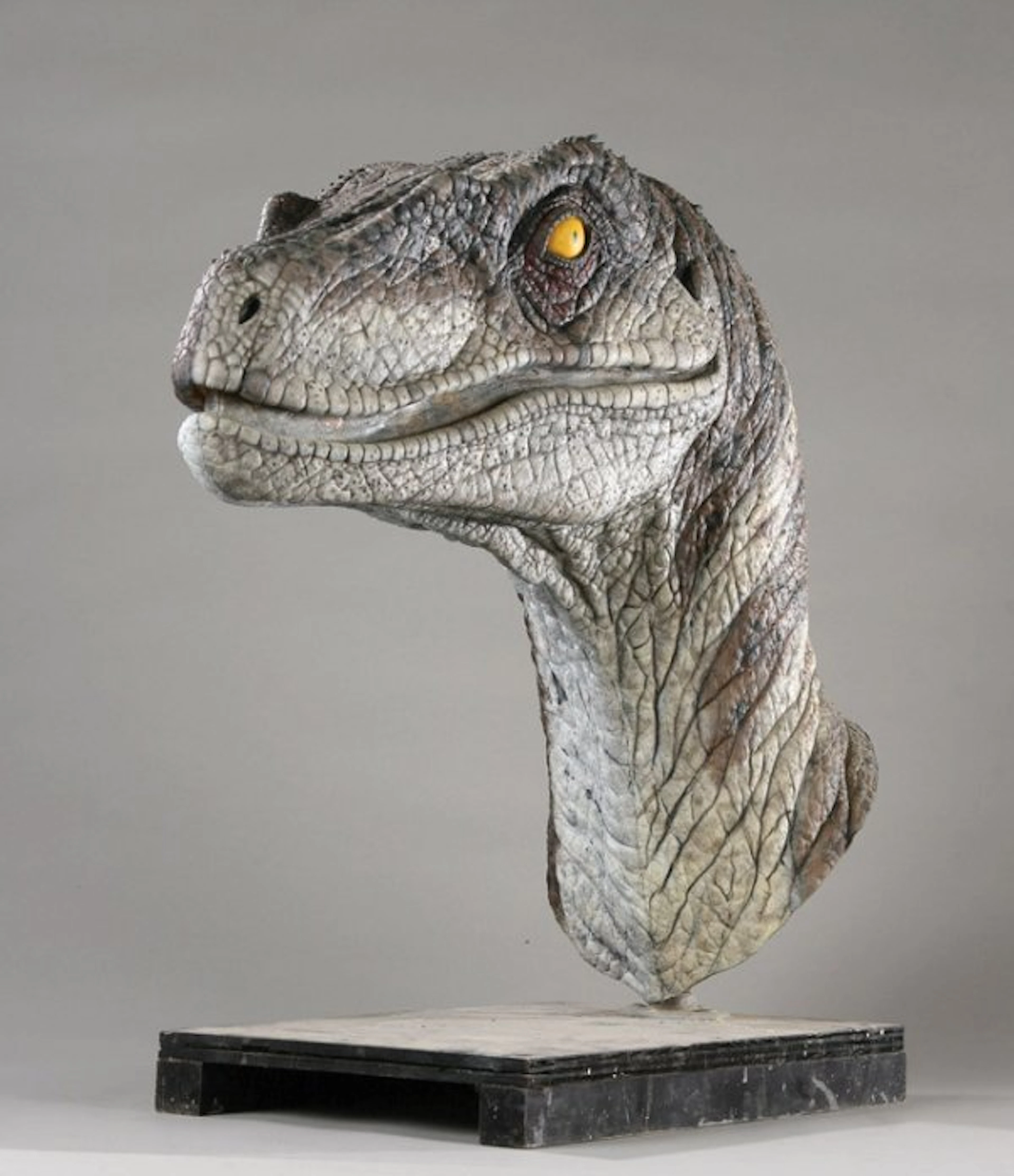 Raptor head paint study from Jurassic Park III