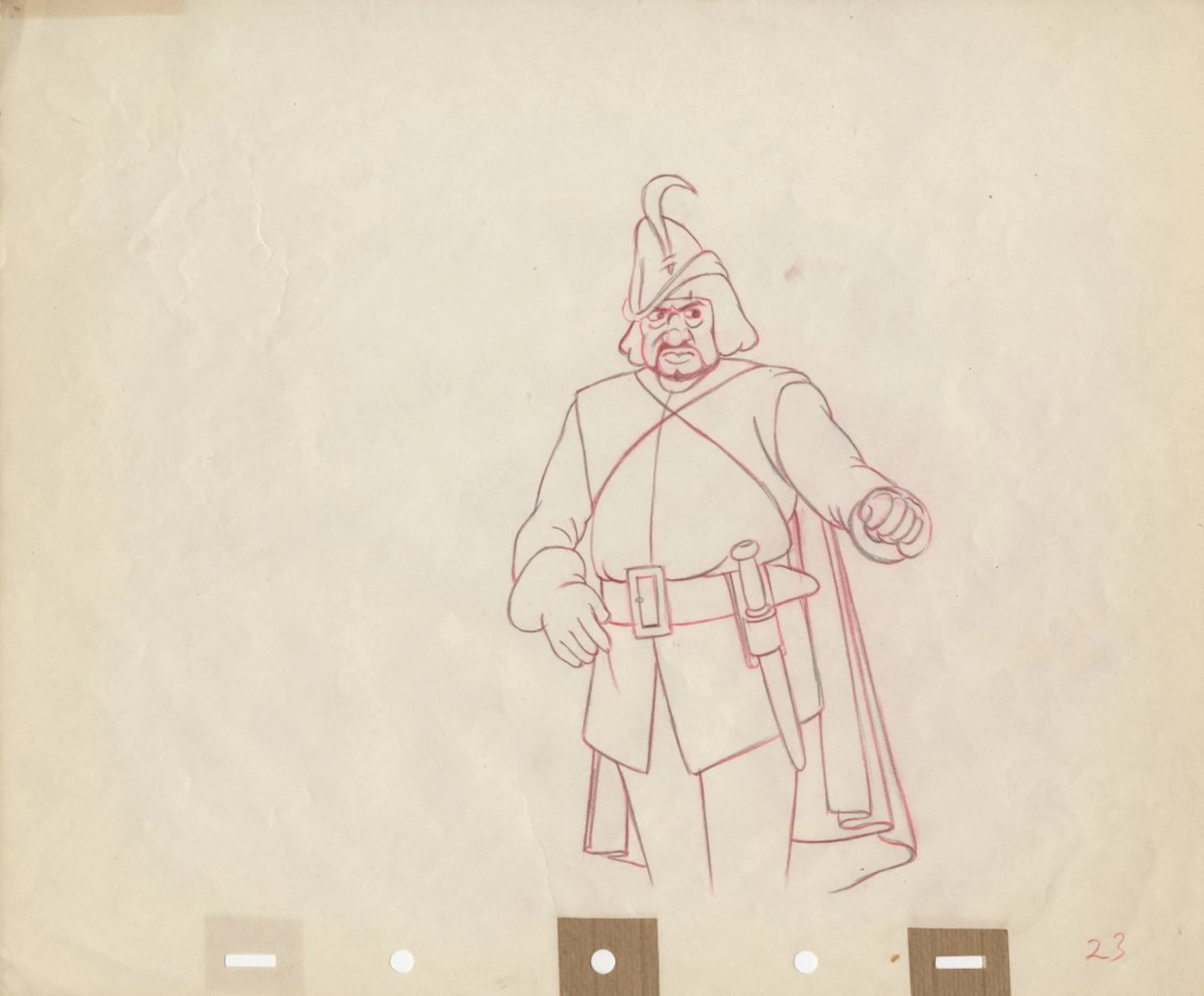Production drawing from Snow White and the Seven