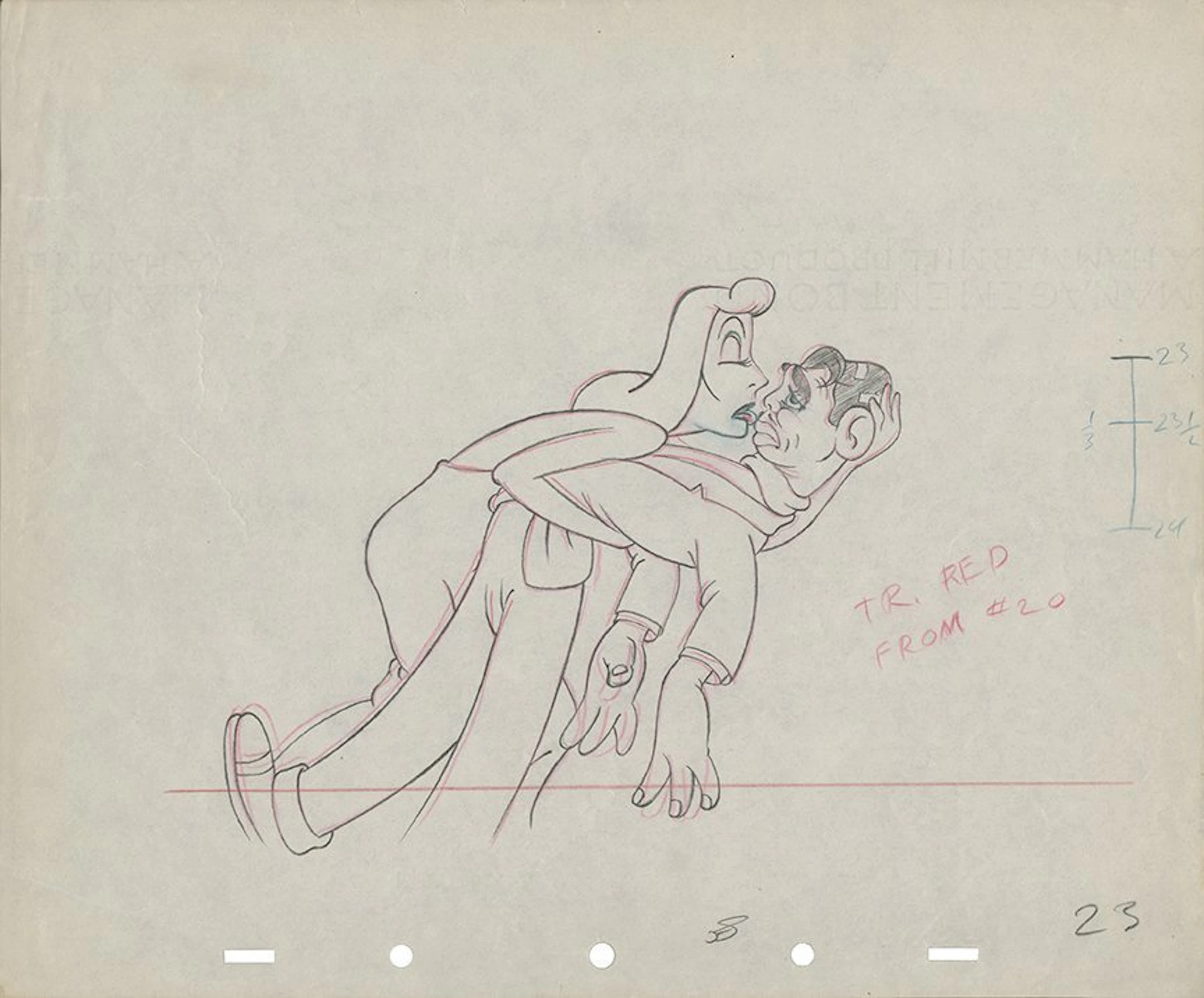 Production drawing from Mother Goose Goes Hollywood