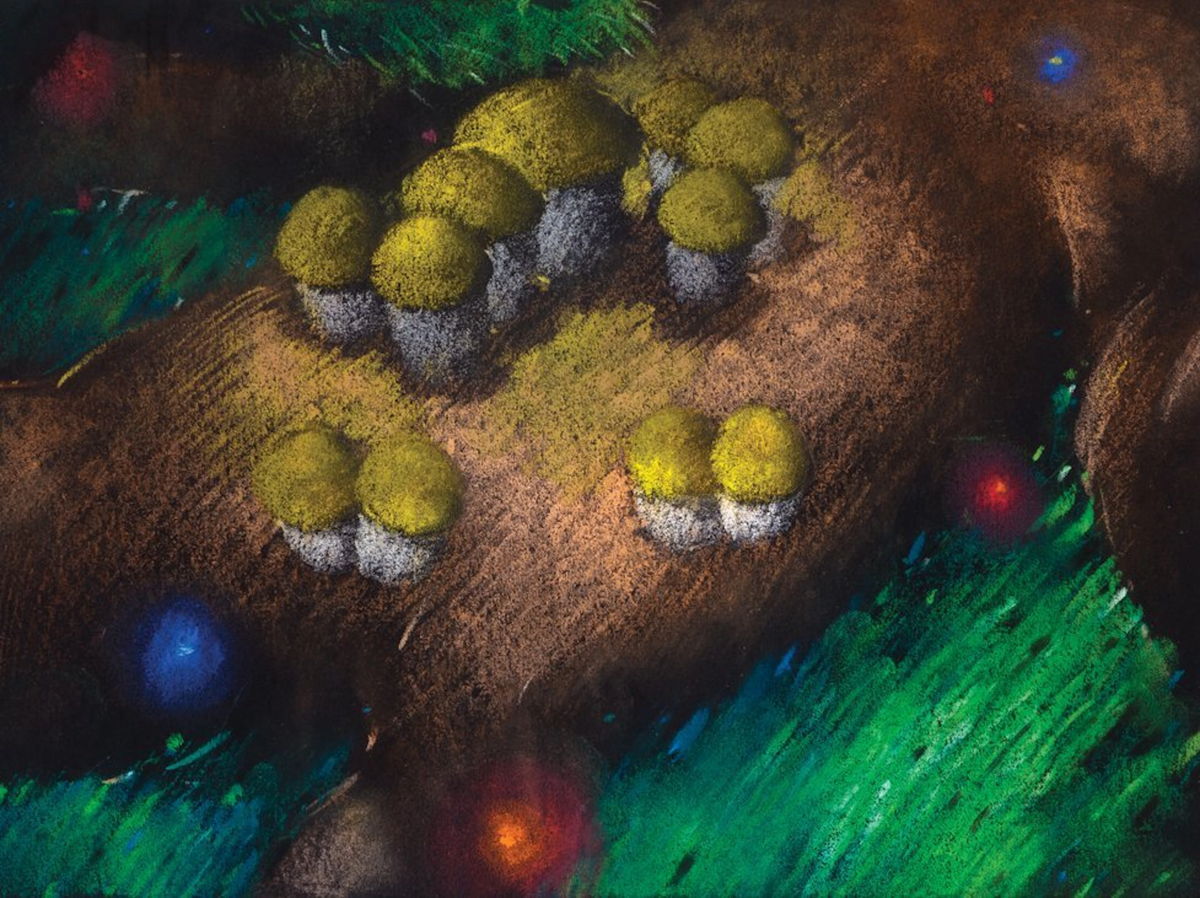 Original pastel concept art of “Dancing