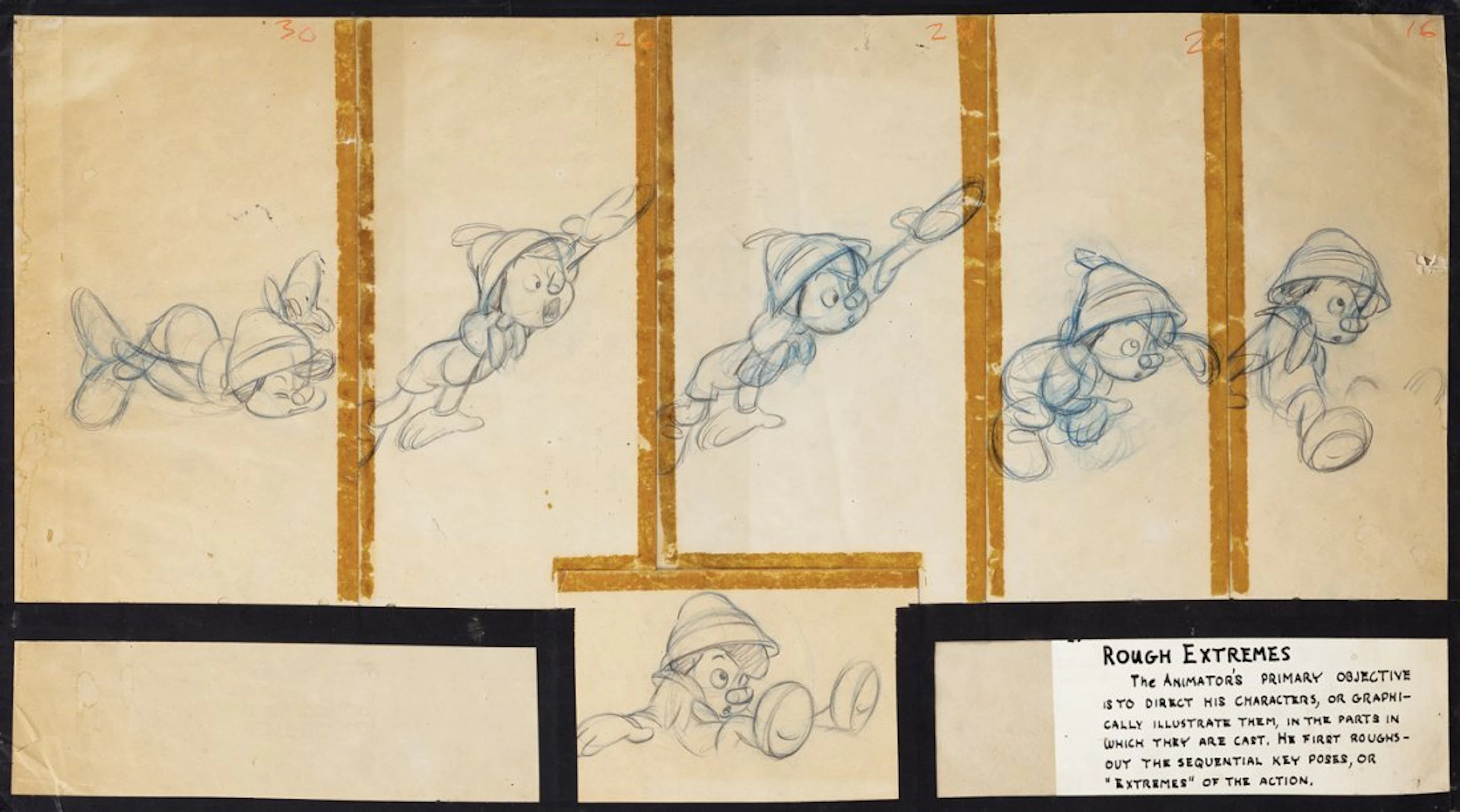 (6) production drawings featuring “