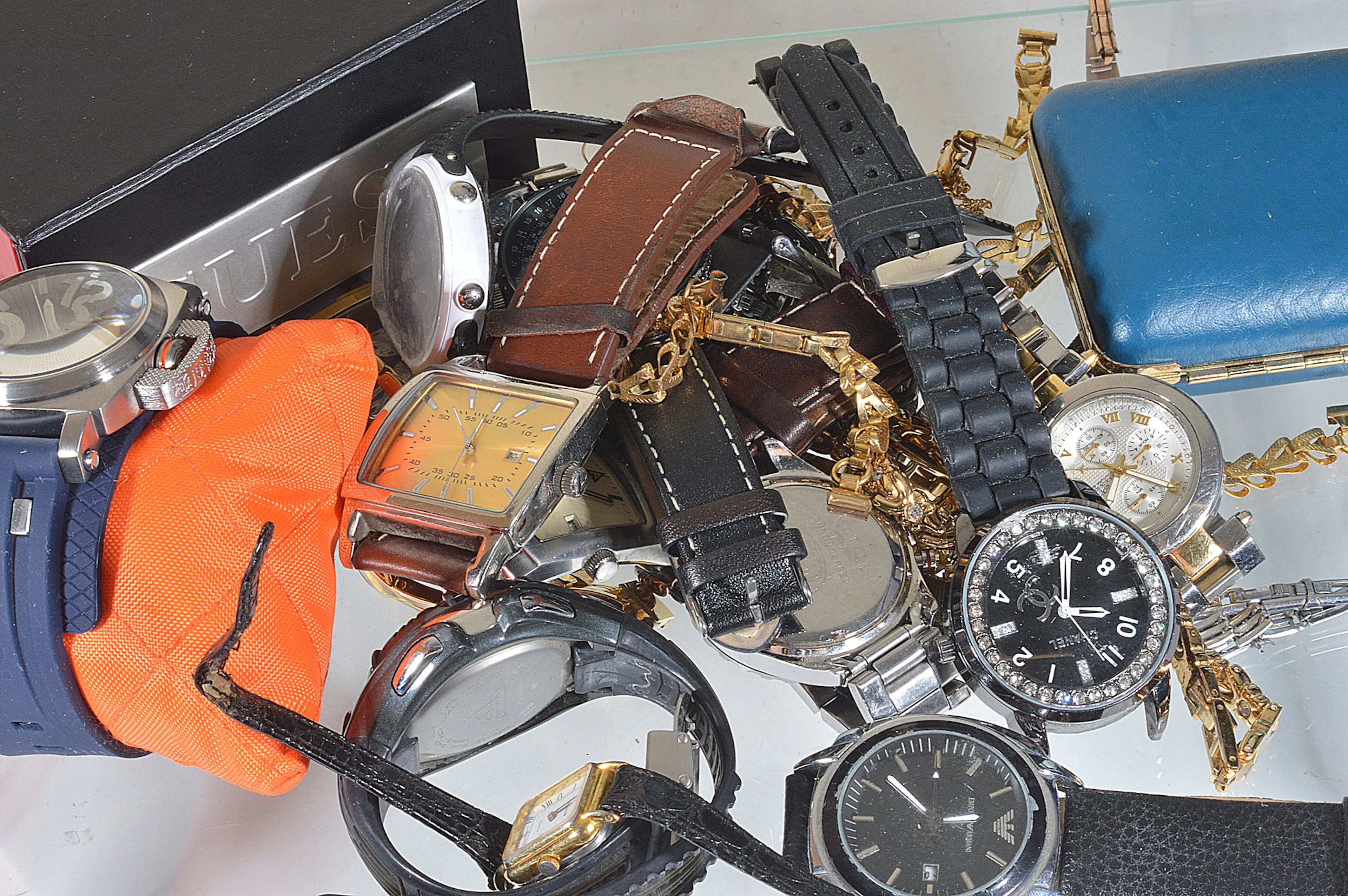 A collection of fashion watches, to include