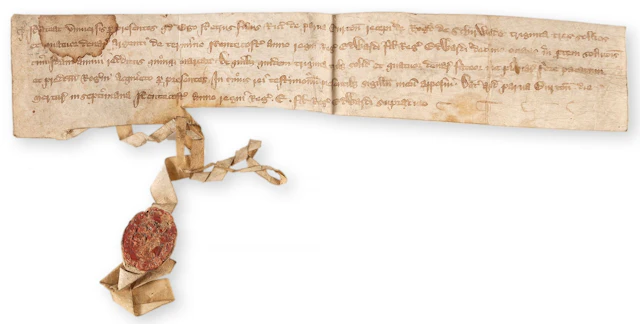 Receipt by Peter son of Richard of Parva Burton