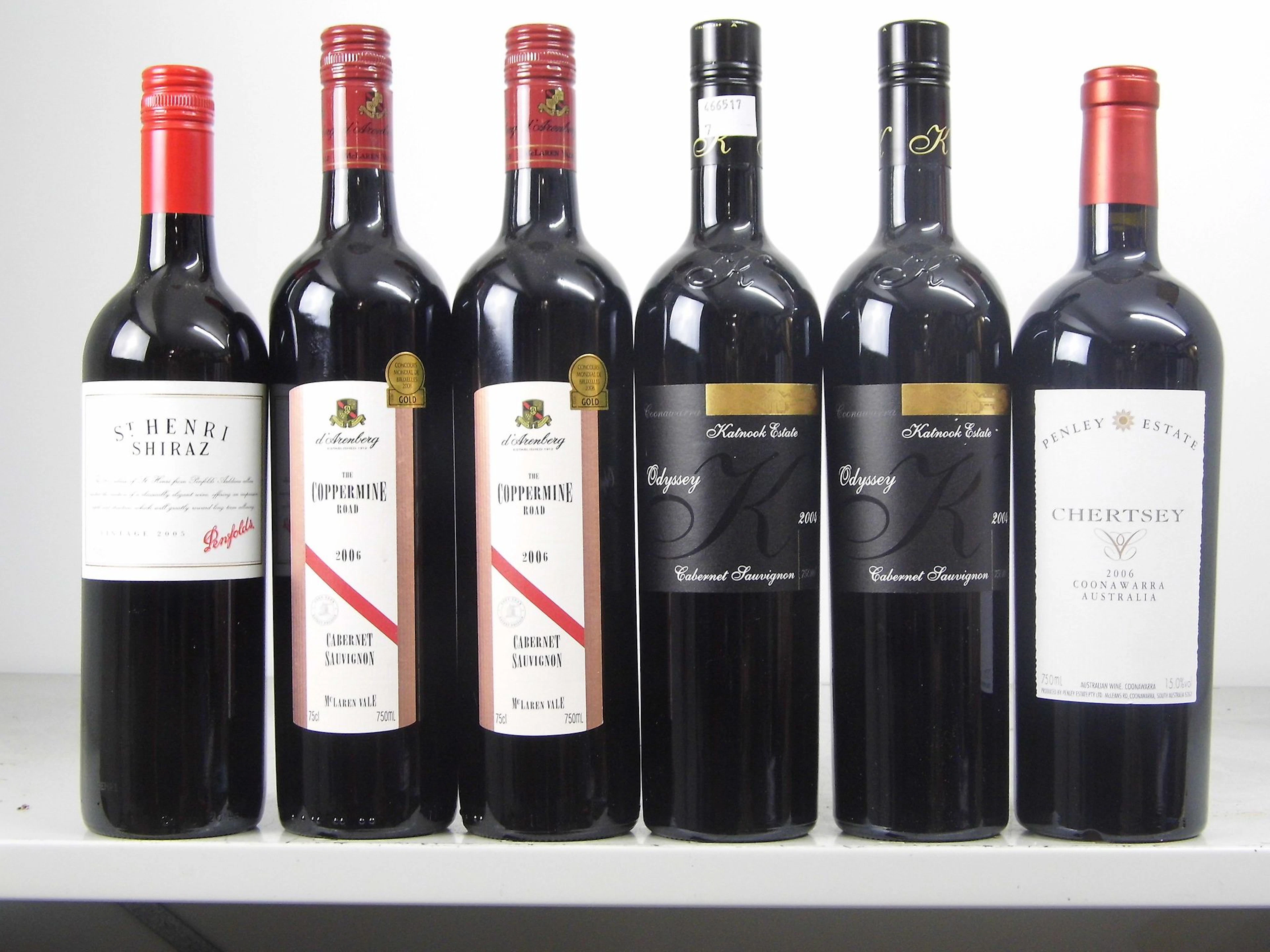 Katnook Estate Odyssey Cabernet Sauvignon 2004 2 bts Plantagenet Cabernet...