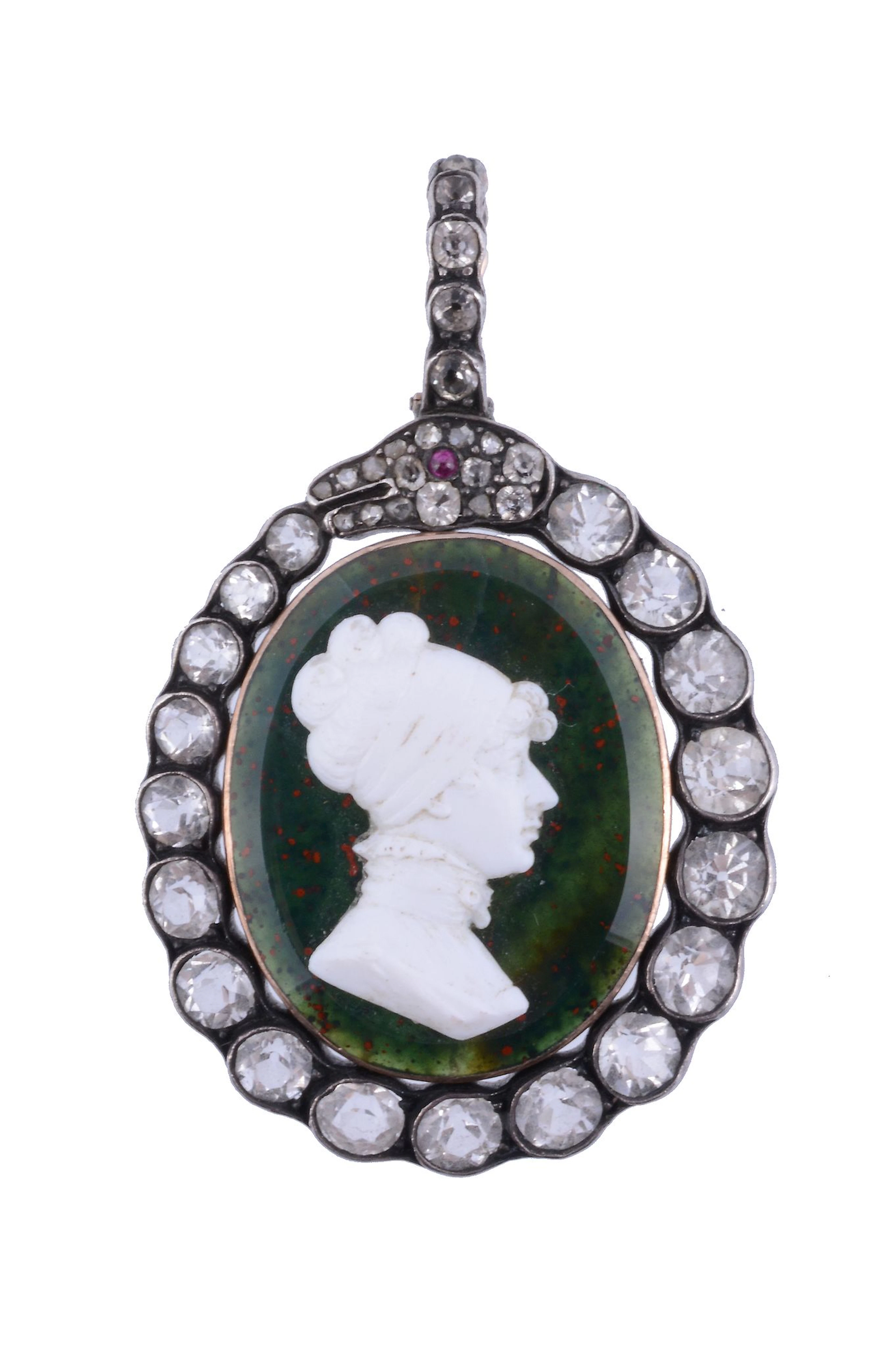 A Victorian paste set pendant, circa 1880