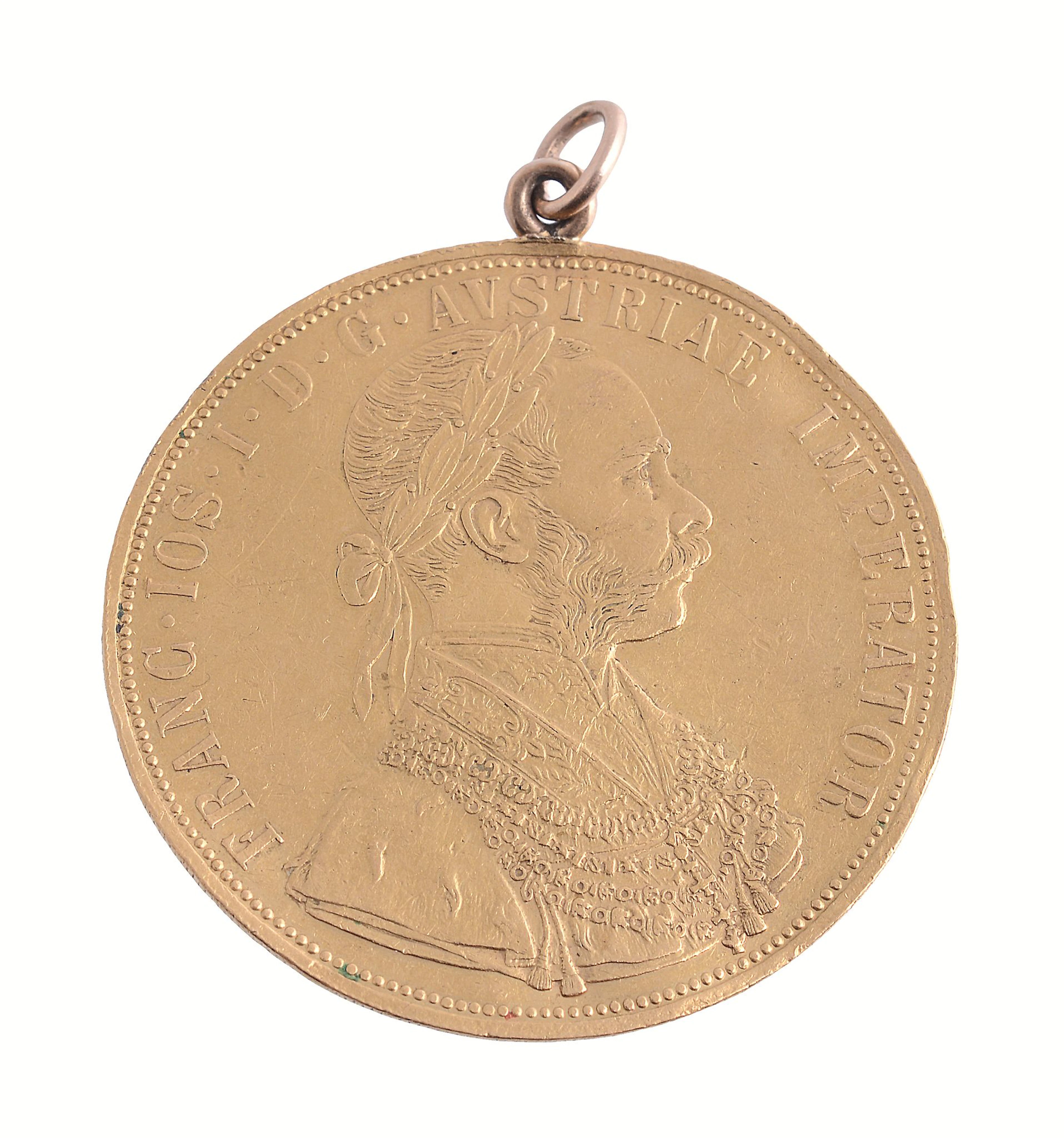 Austria, Franz Joseph, fine gold restrike 4 Ducats, dated 1915, 13.96g