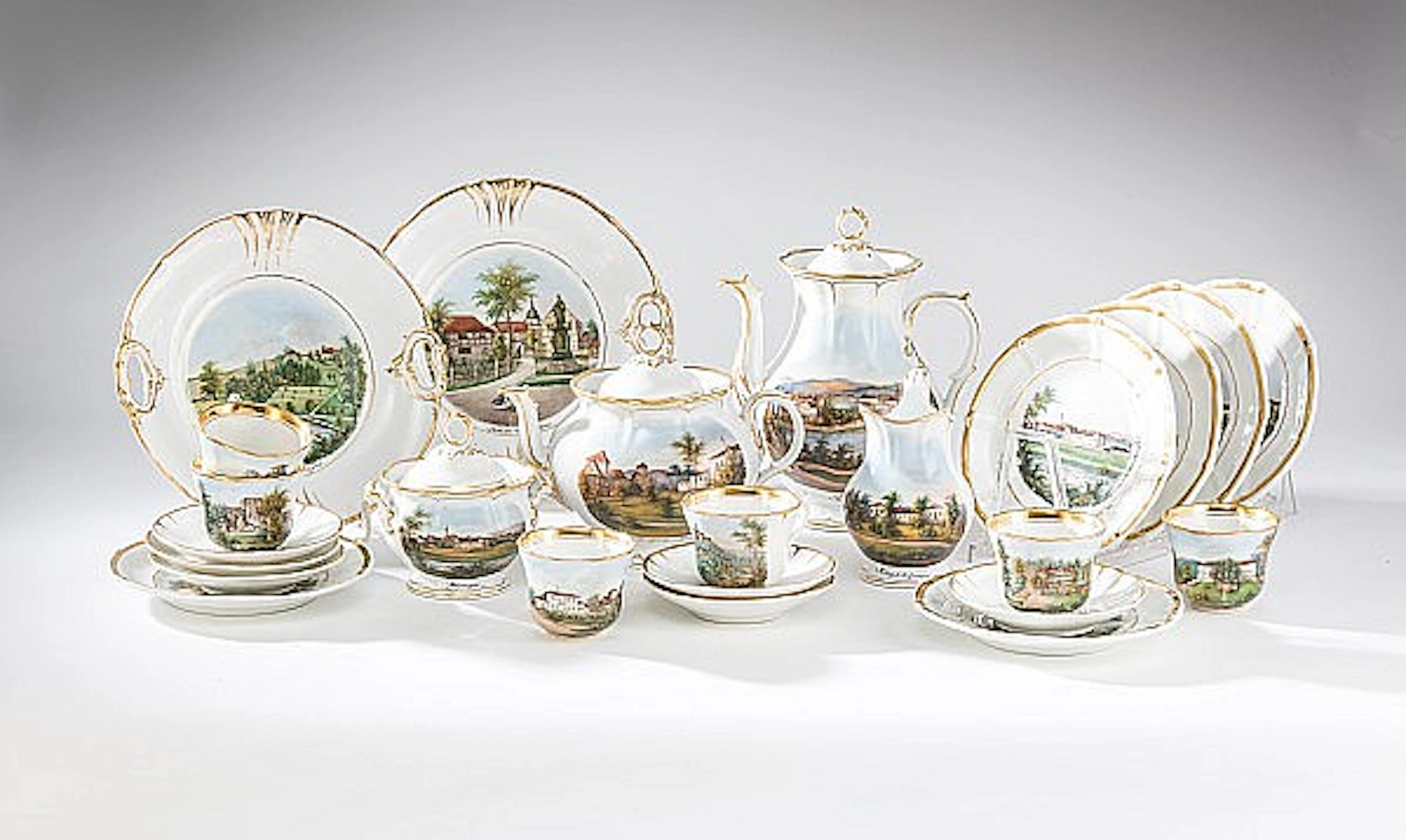 Topographisches Kaffeeservice