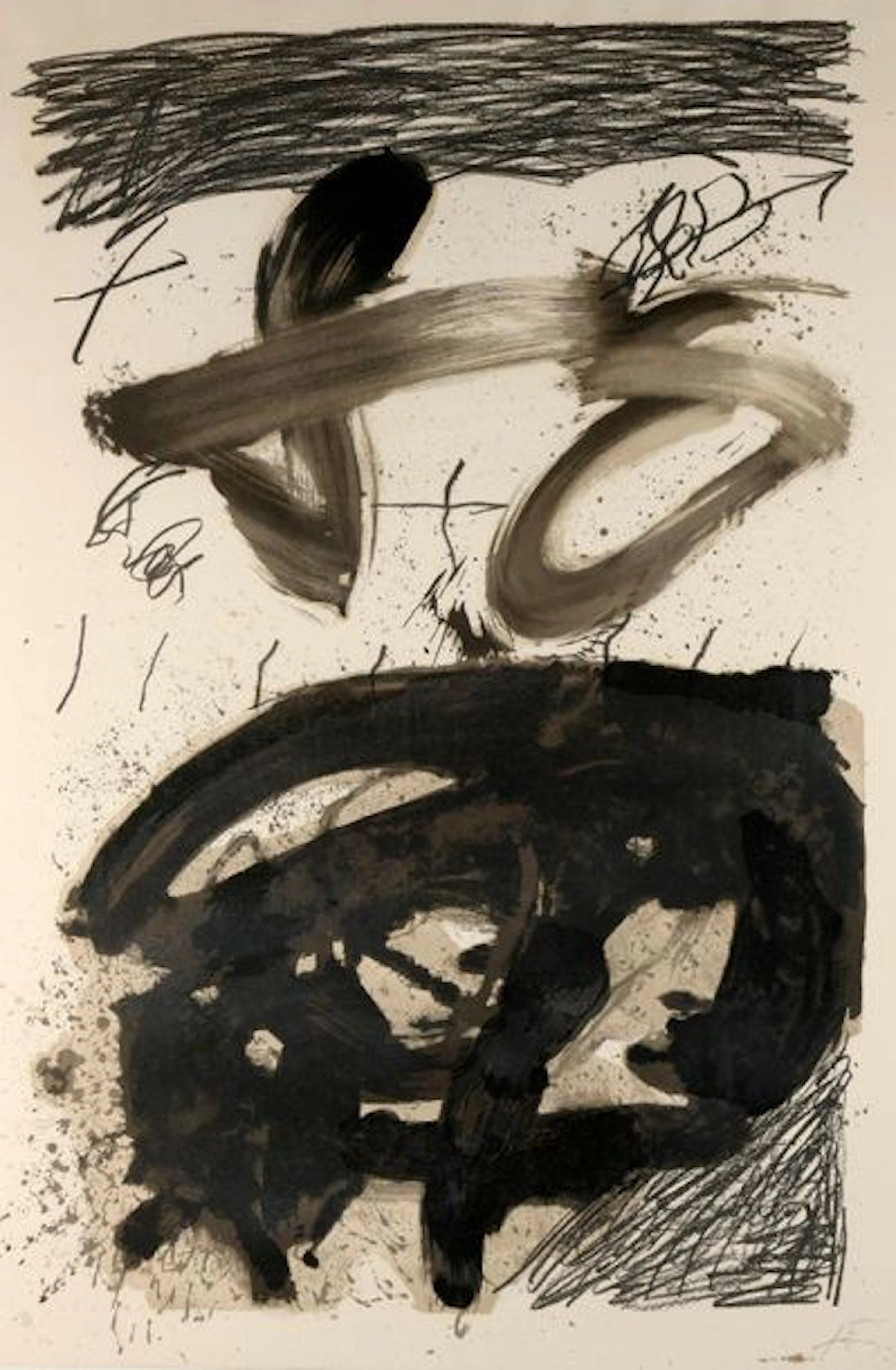 Antoni TAPIÈS (1923-2012) Composition noire…
