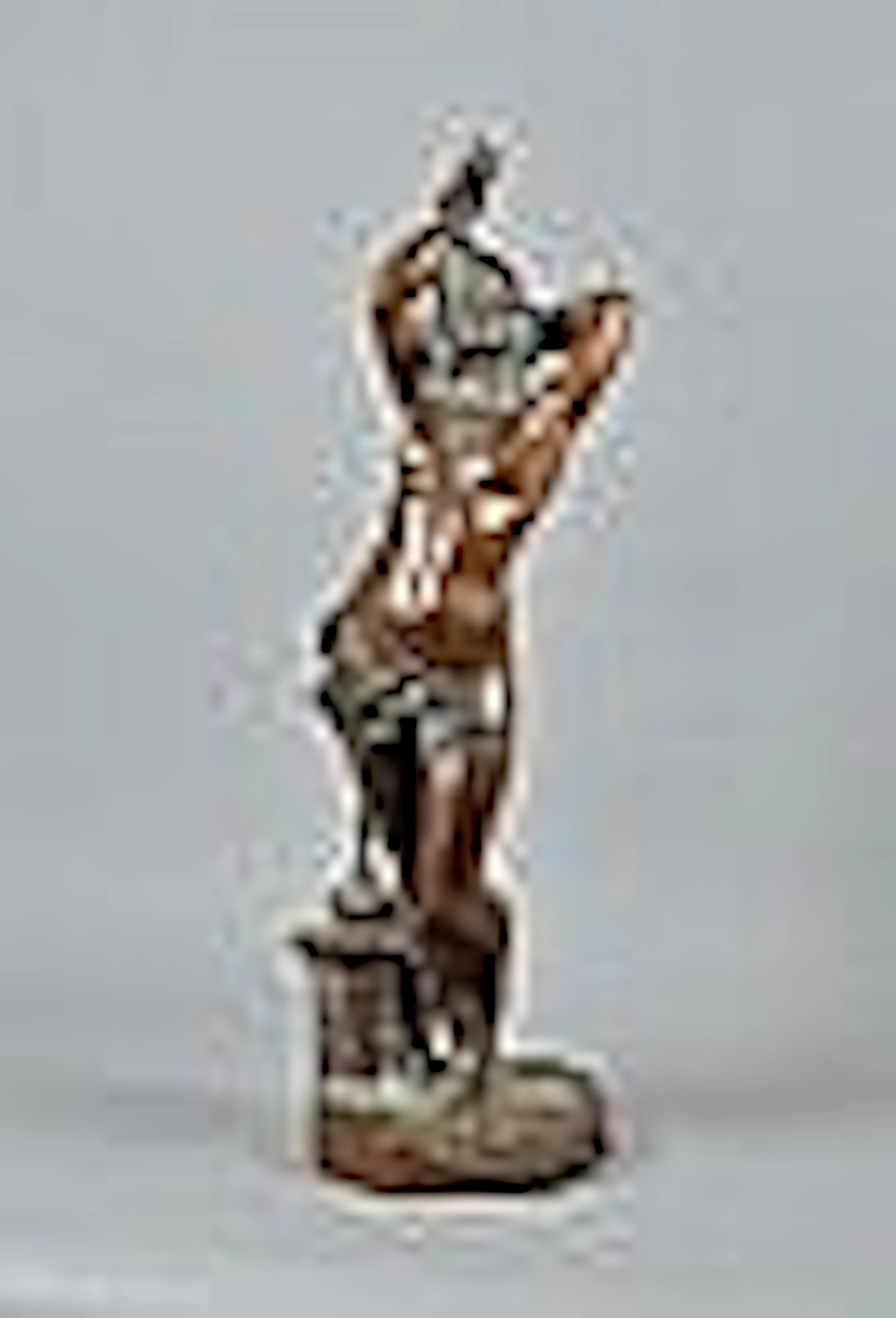 A 19c patinated bronze figure of a North African