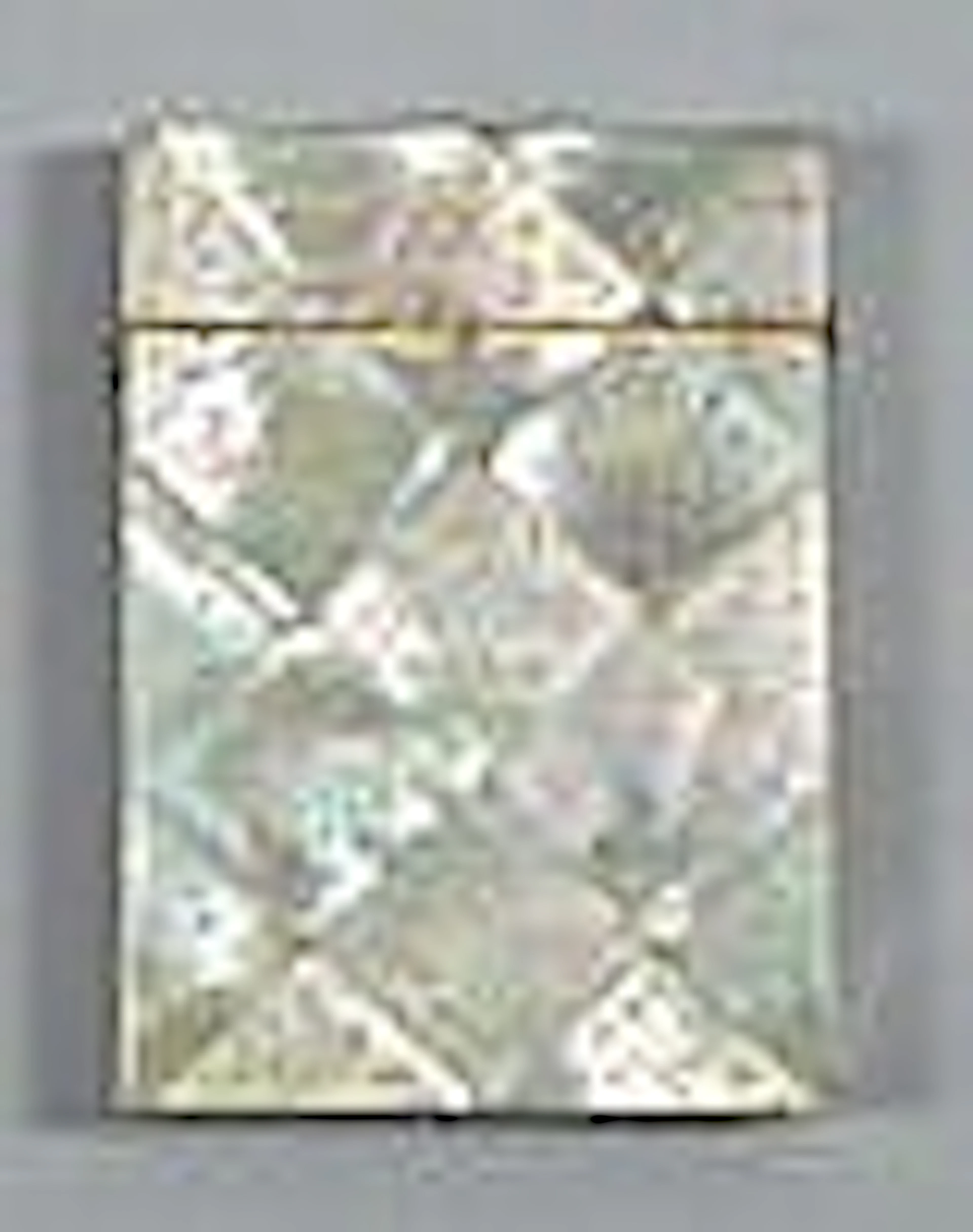 A late Victorian mother of pearl visiting card