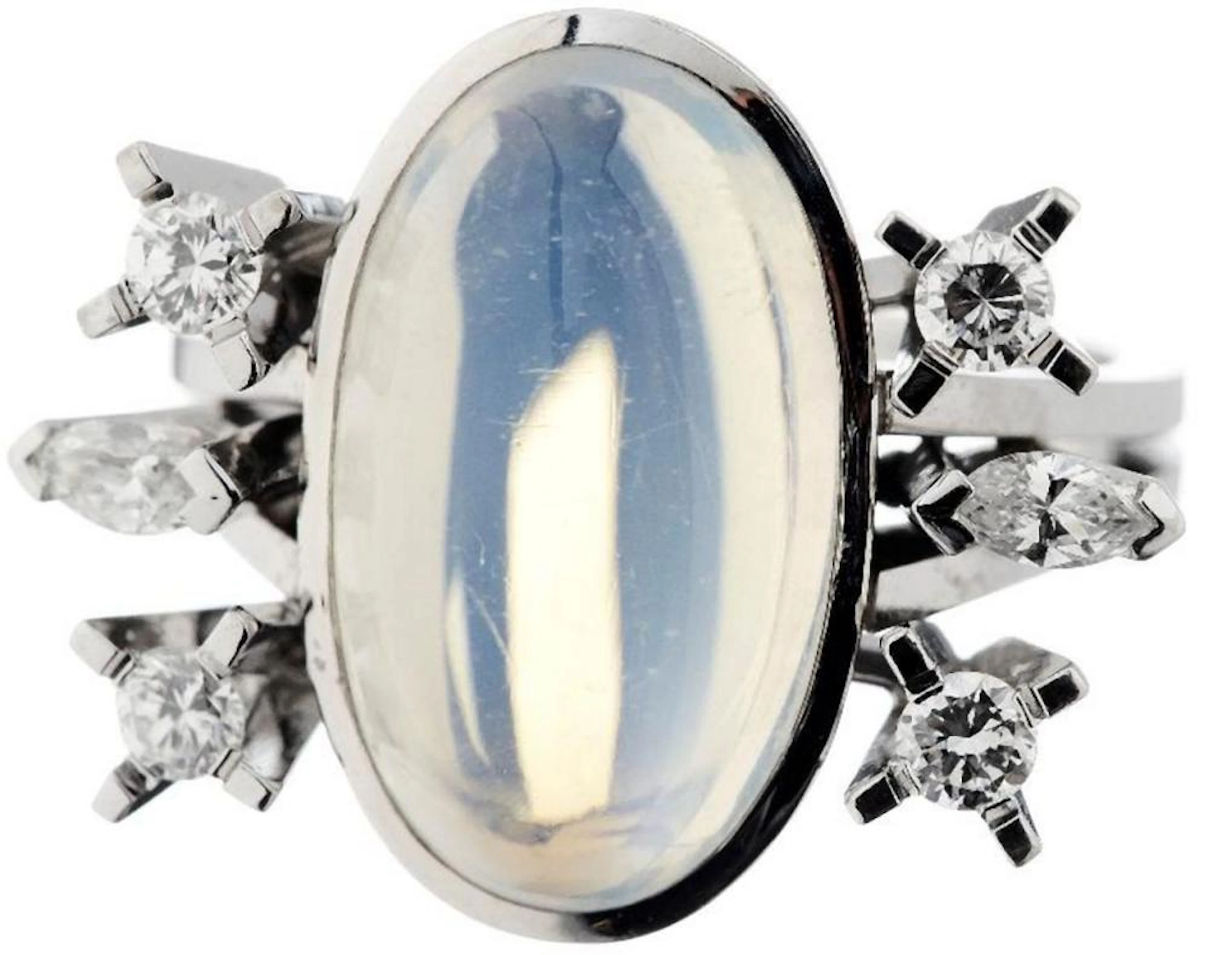 Mondstein-Diamant-Ring